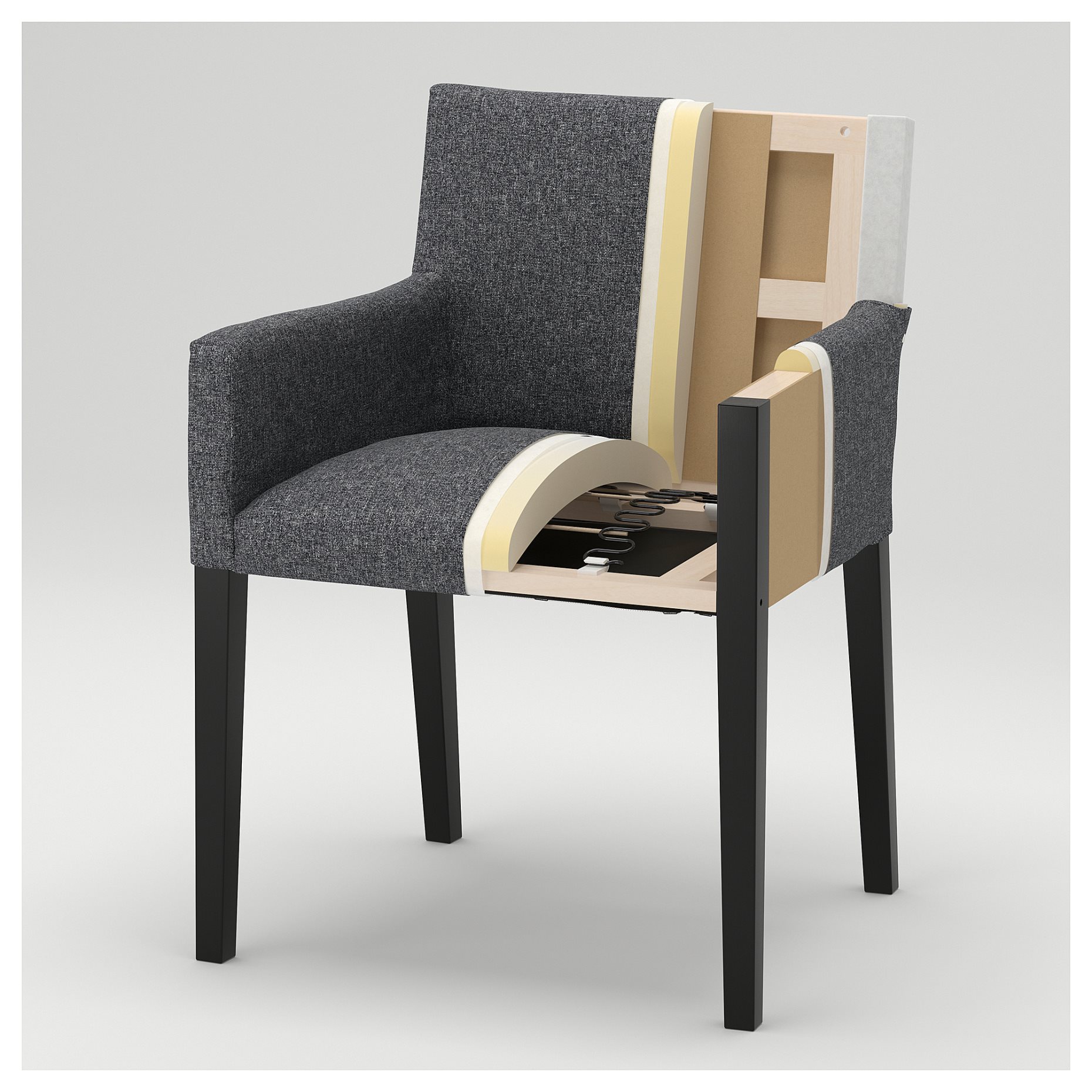 MÅRENÄS, chair with armrests, 795.143.89