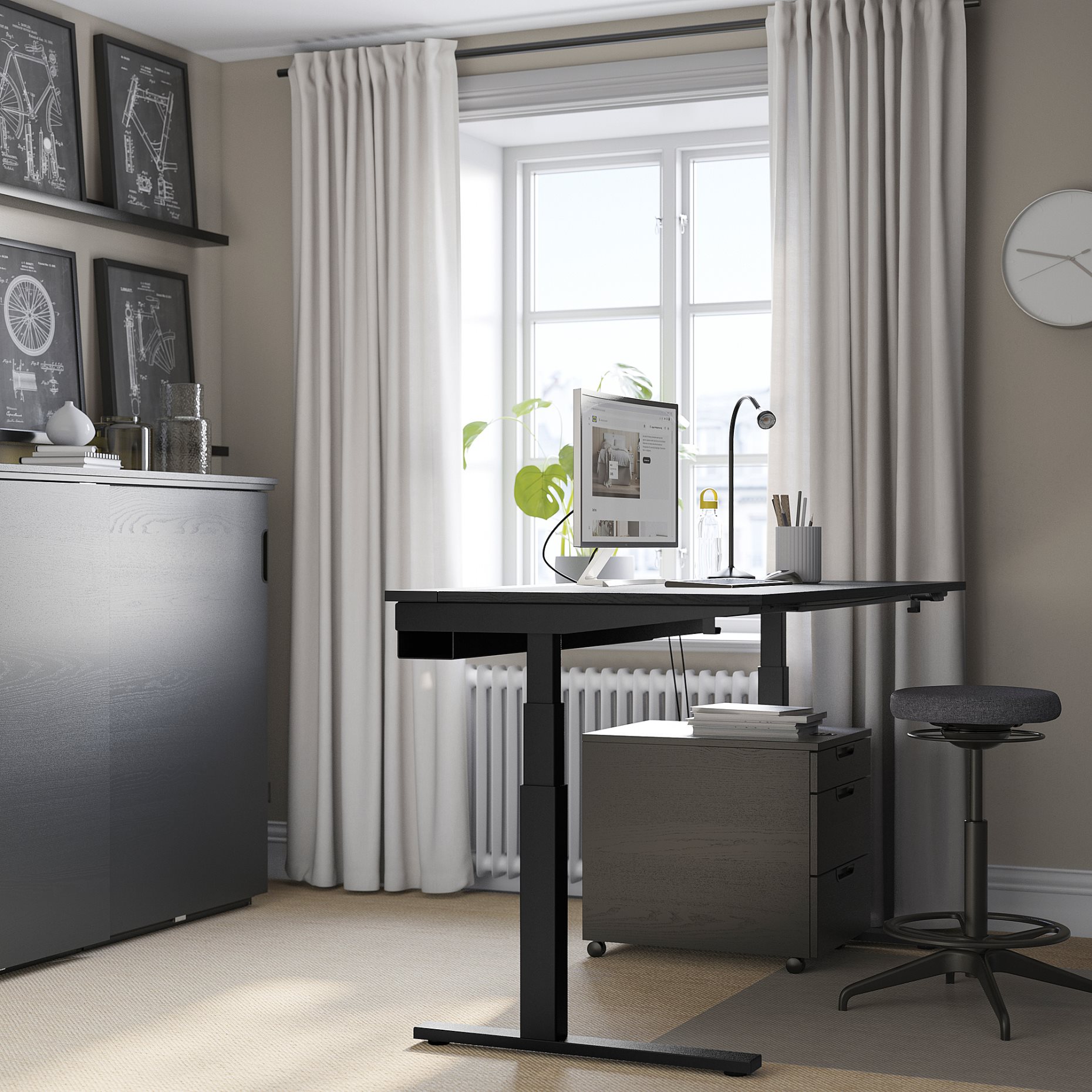 desk sit/stand/electric, 160x80 cm, 795.302.09