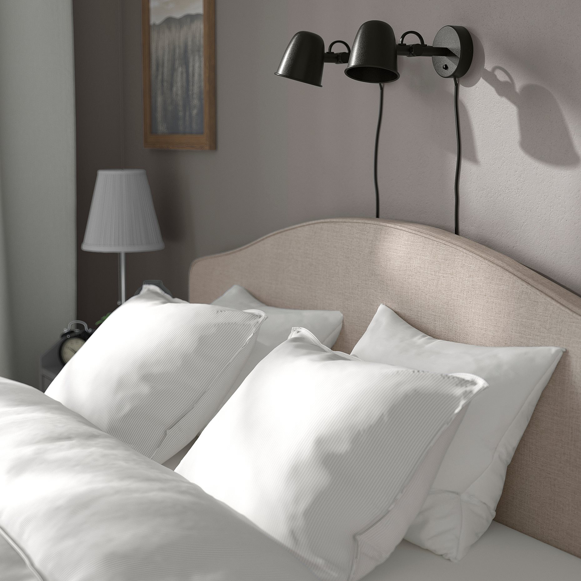 RAMNEFJALL, upholstered bed frame, 140x200 cm, 795.601.59