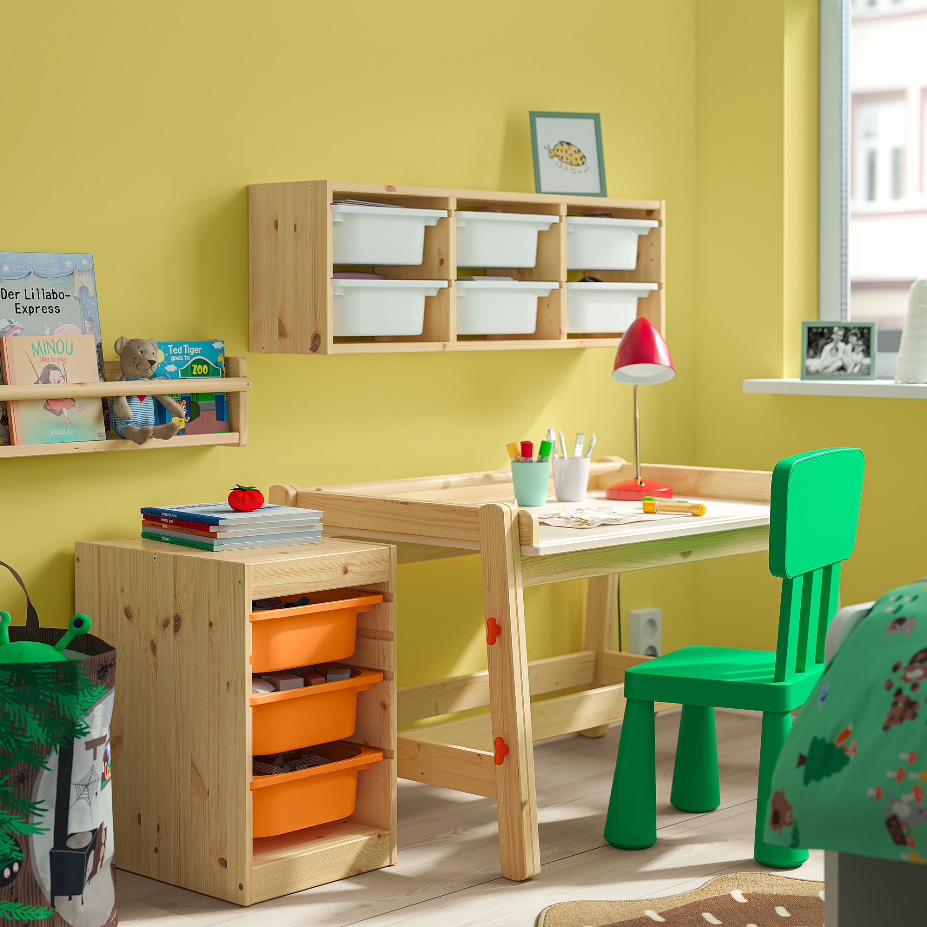 TROFAST, σύνθεση αποθήκευσης με κουτιά, 32x44x52 cm, 795.732.70