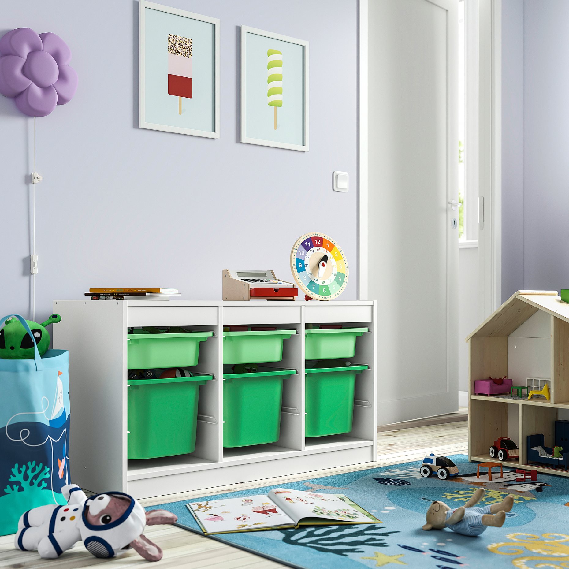 TROFAST, storage combination with boxes, 99x44x56 cm, 795.744.82