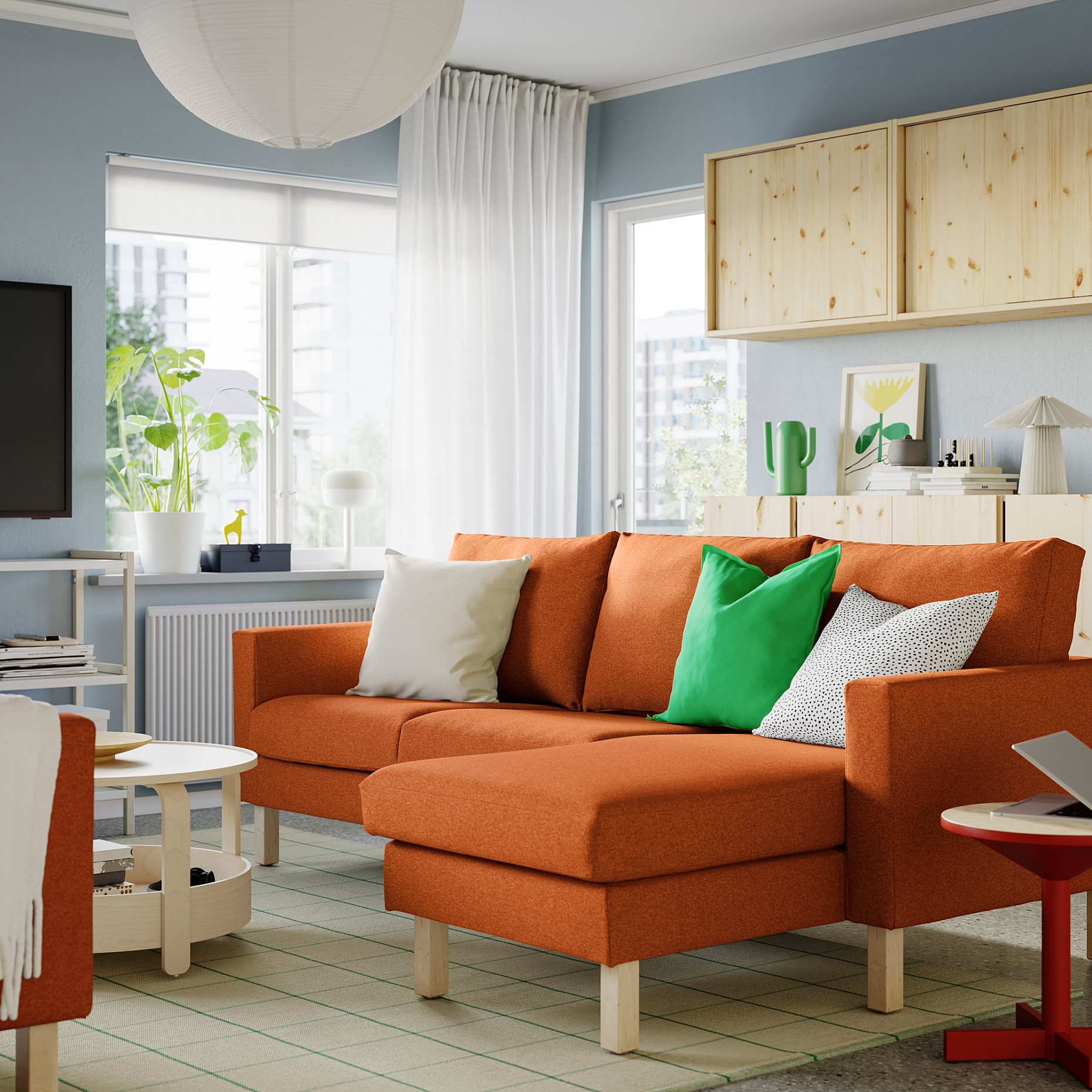 SALTSJÖBADEN, τριθέσιος καναπές με σεζλόνγκ, 795.792.05