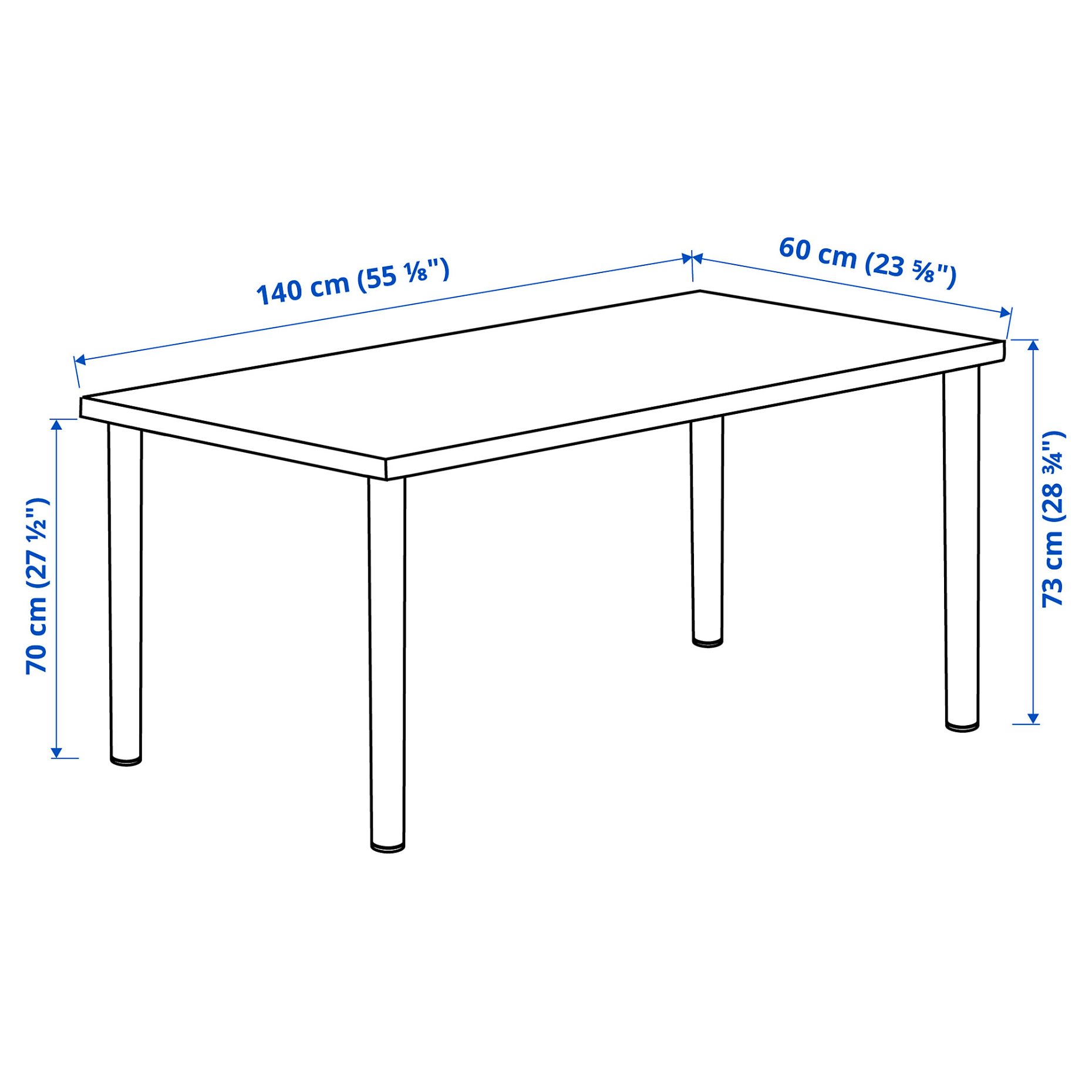 LAGKAPTEN/ADILS, desk, 140x60 cm, 795.853.72
