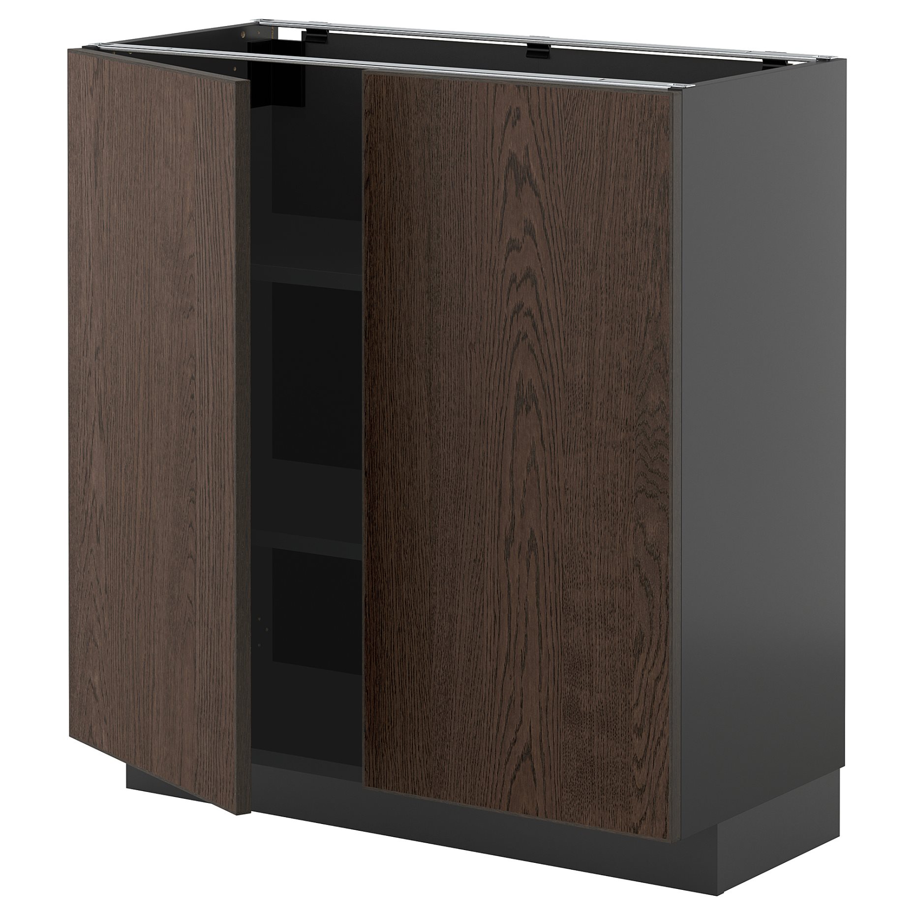 METOD, base cabinet with shelves/2 doors, 80x37 cm, 795.883.56