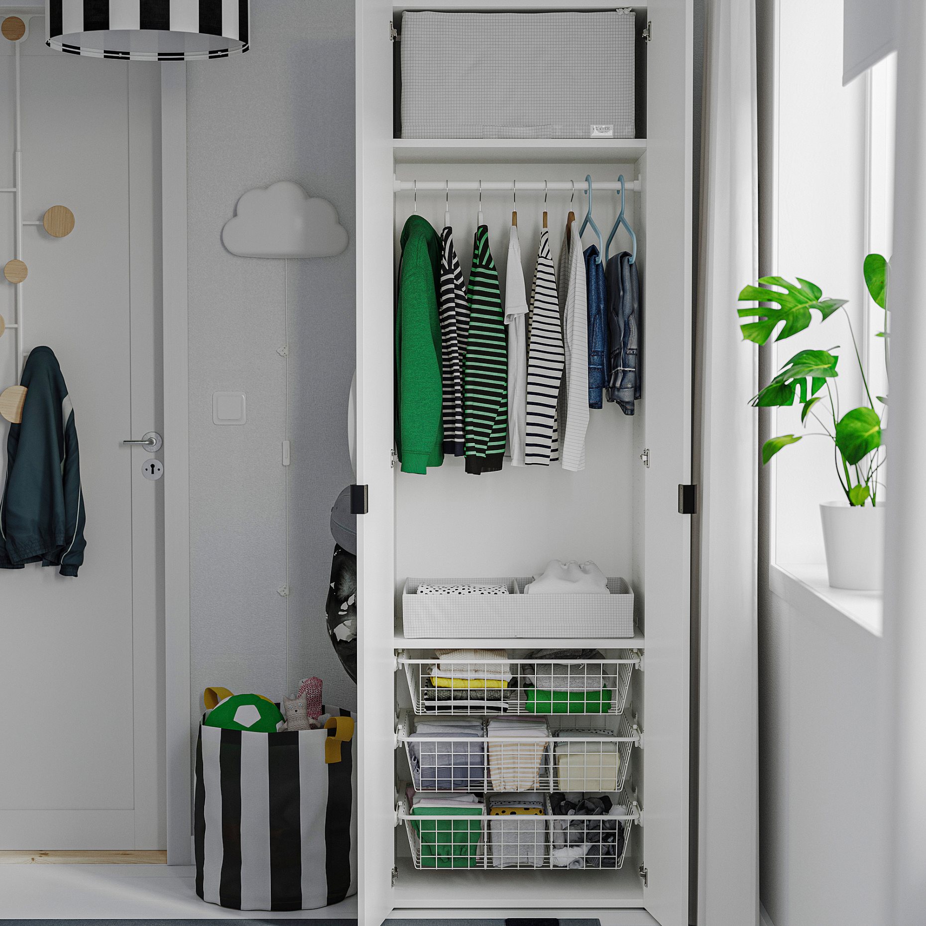 LASTARE, wardrobe combination, 60x42x200 cm, 796.134.69