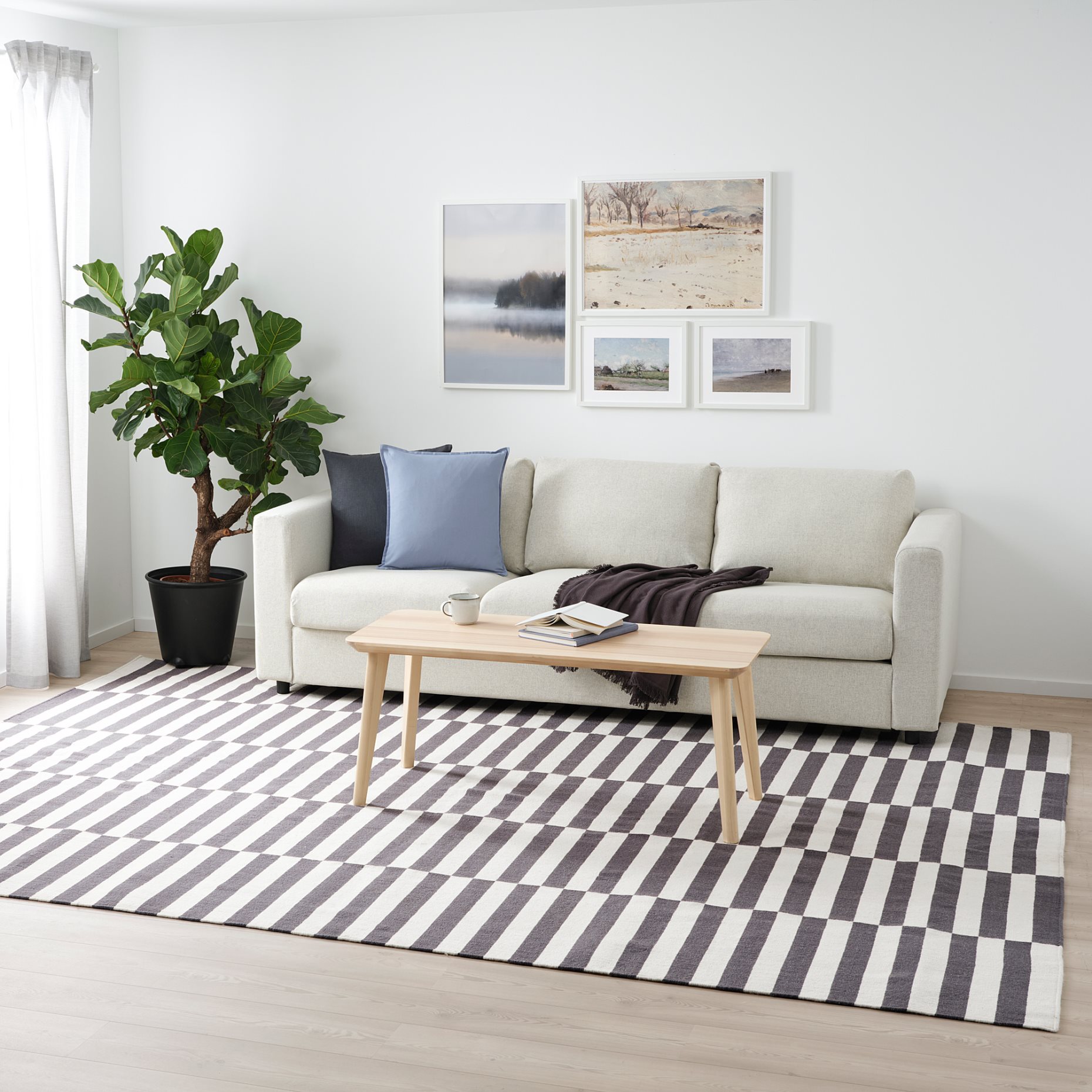 STOCKHOLM 2017, rug flatwoven handmade/striped, 250x350 cm, 803.452.39
