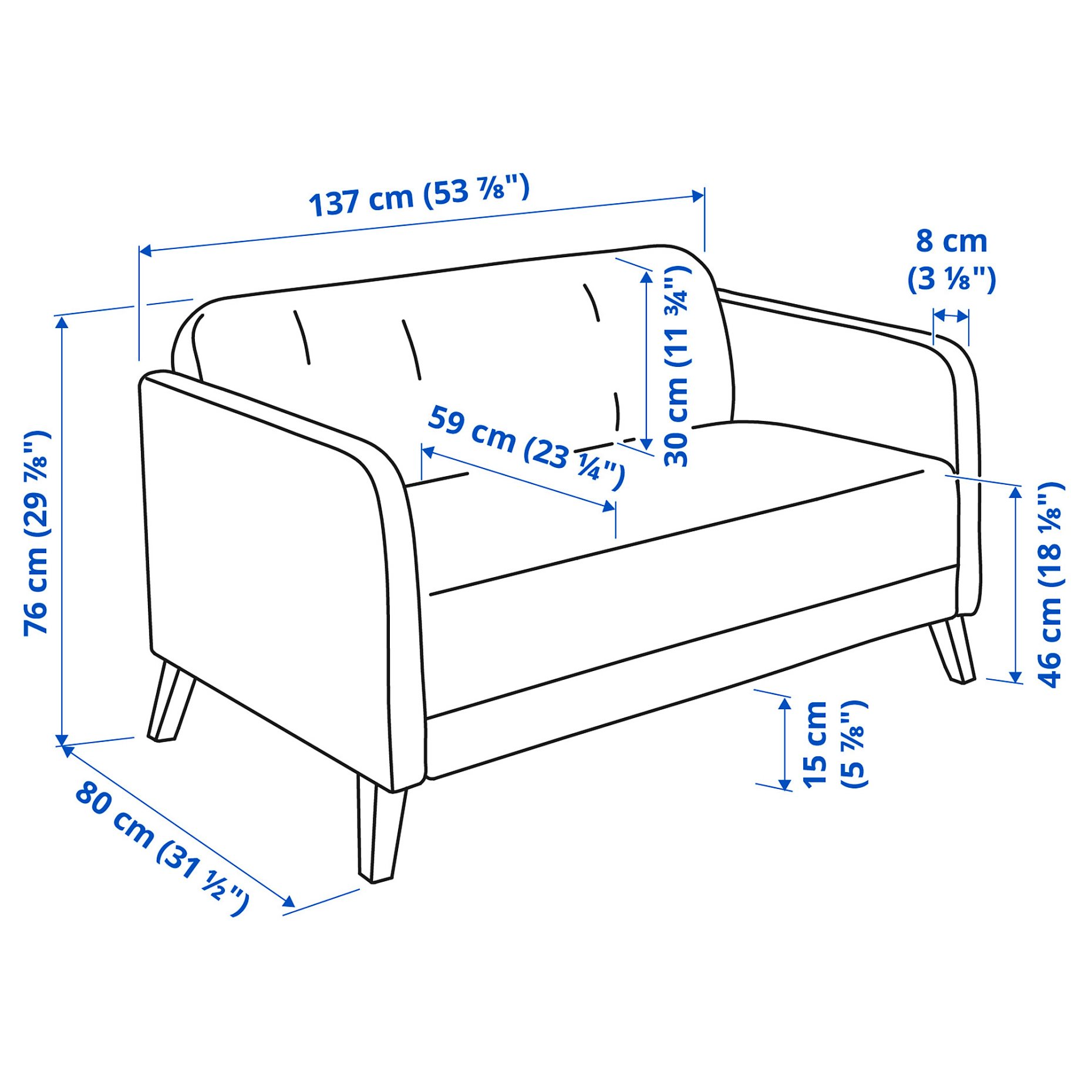 LINANÄS, 2-seat sofa, 805.033.75