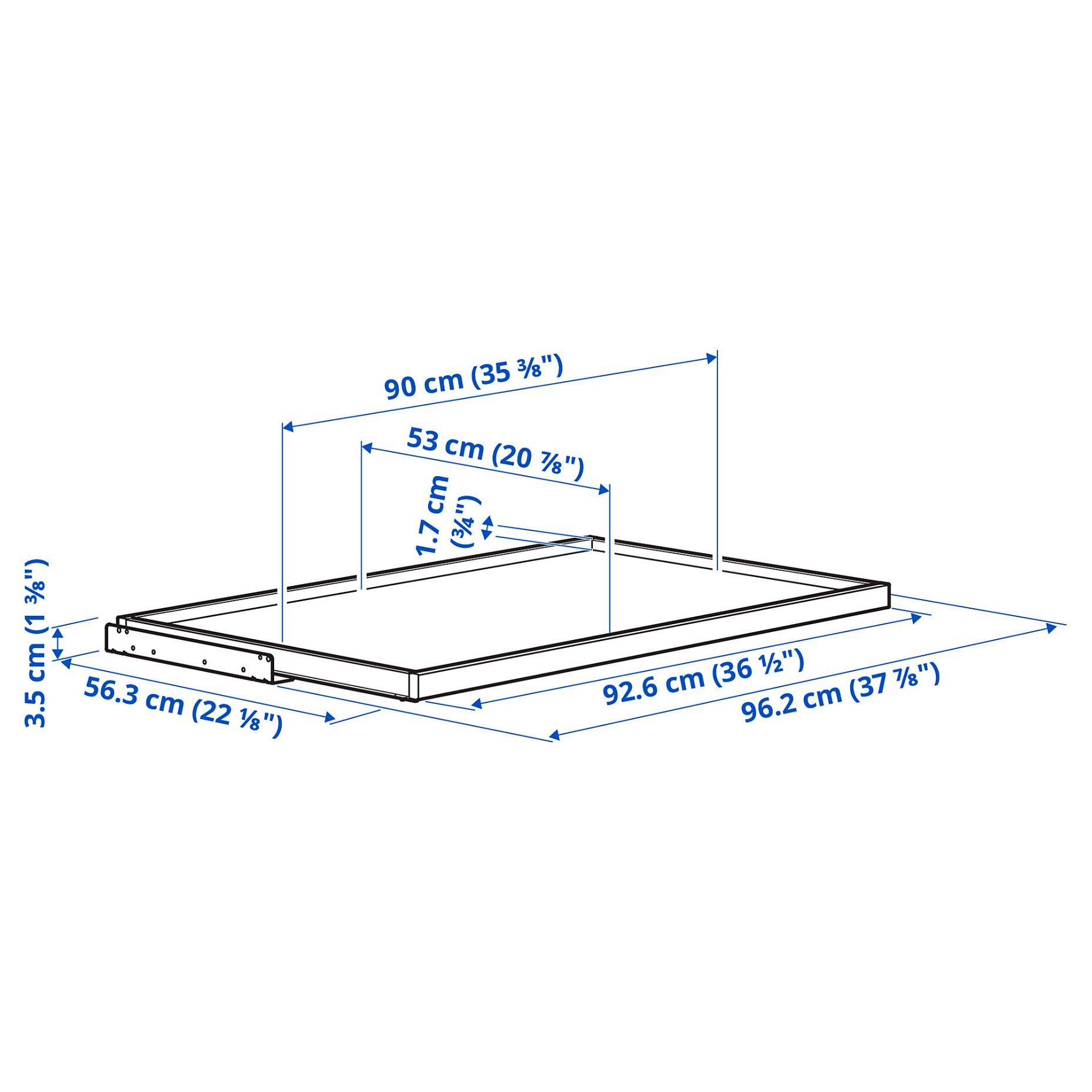 KOMPLEMENT, pull-out tray, 100x58 cm, 805.091.84
