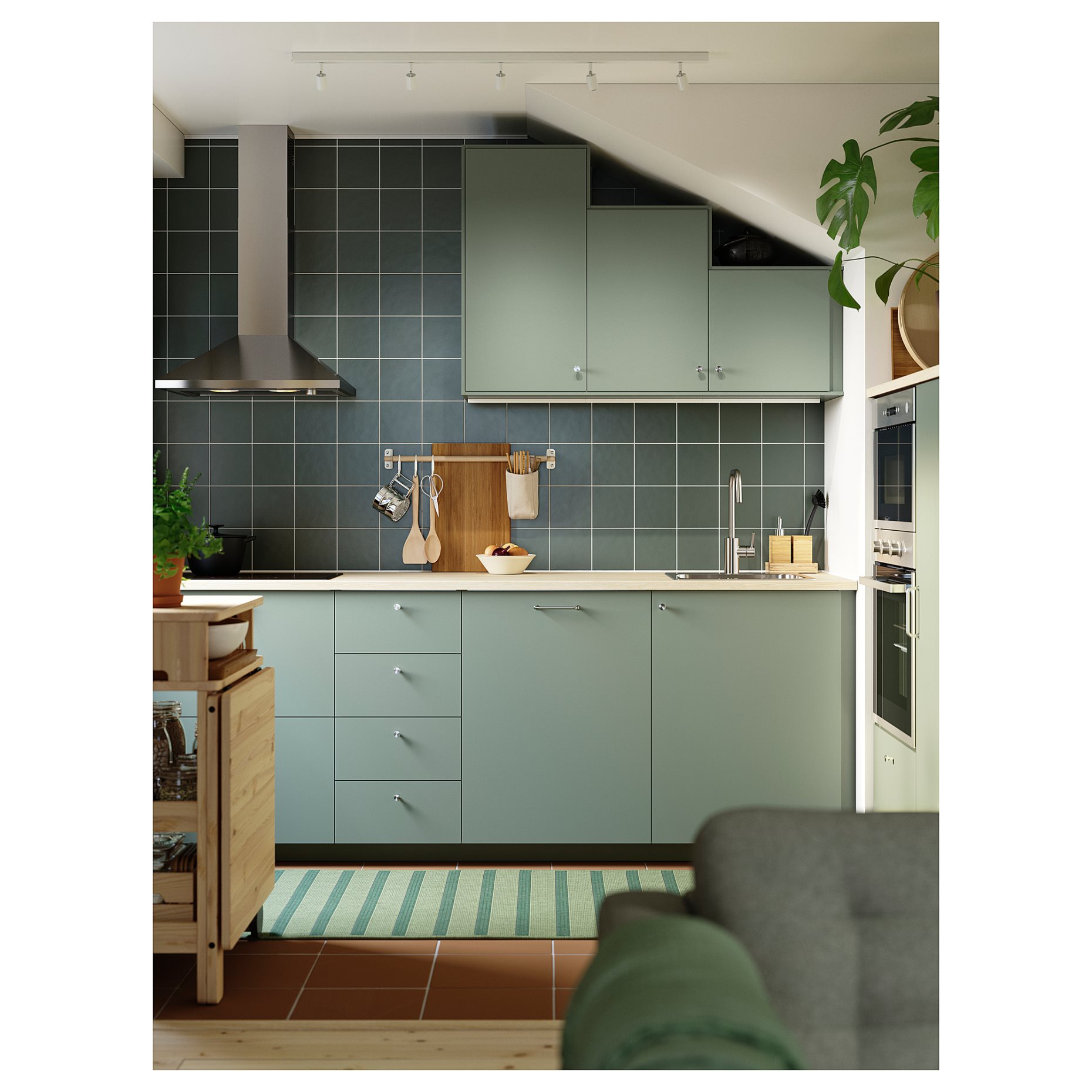 BÄVE, ceiling track with built-in LED light source, 5-spots, 805.272.39