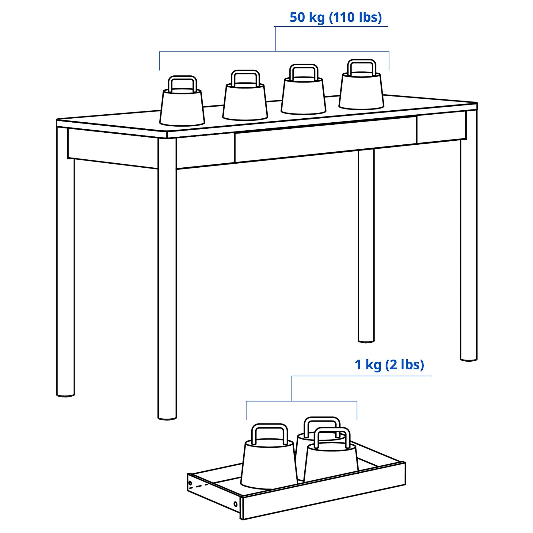 TONSTAD, γραφείο, 120x47 cm, 805.382.09