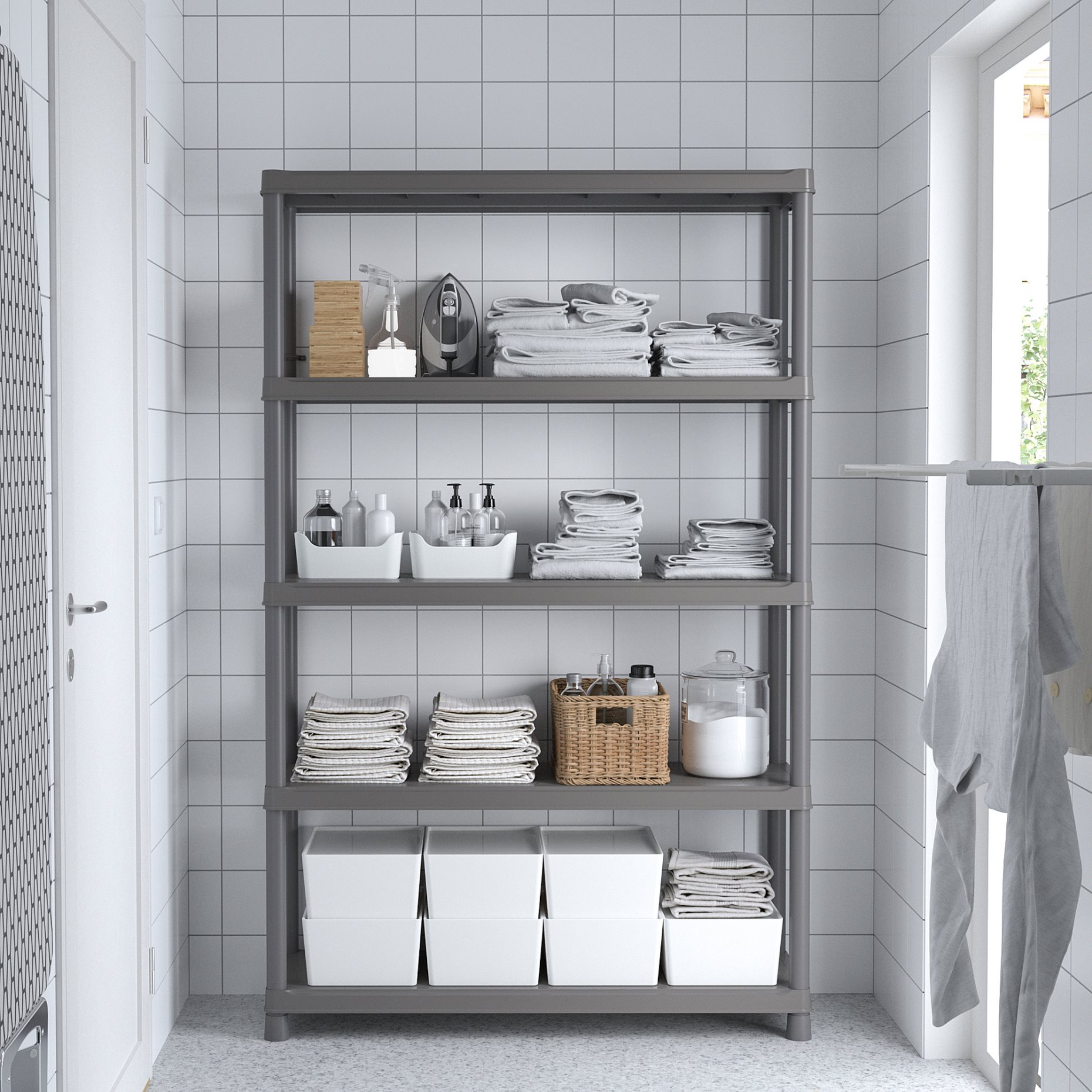 RUNMARÖ, shelving unit/in/outdoor, 120x40x188 cm, 805.513.09