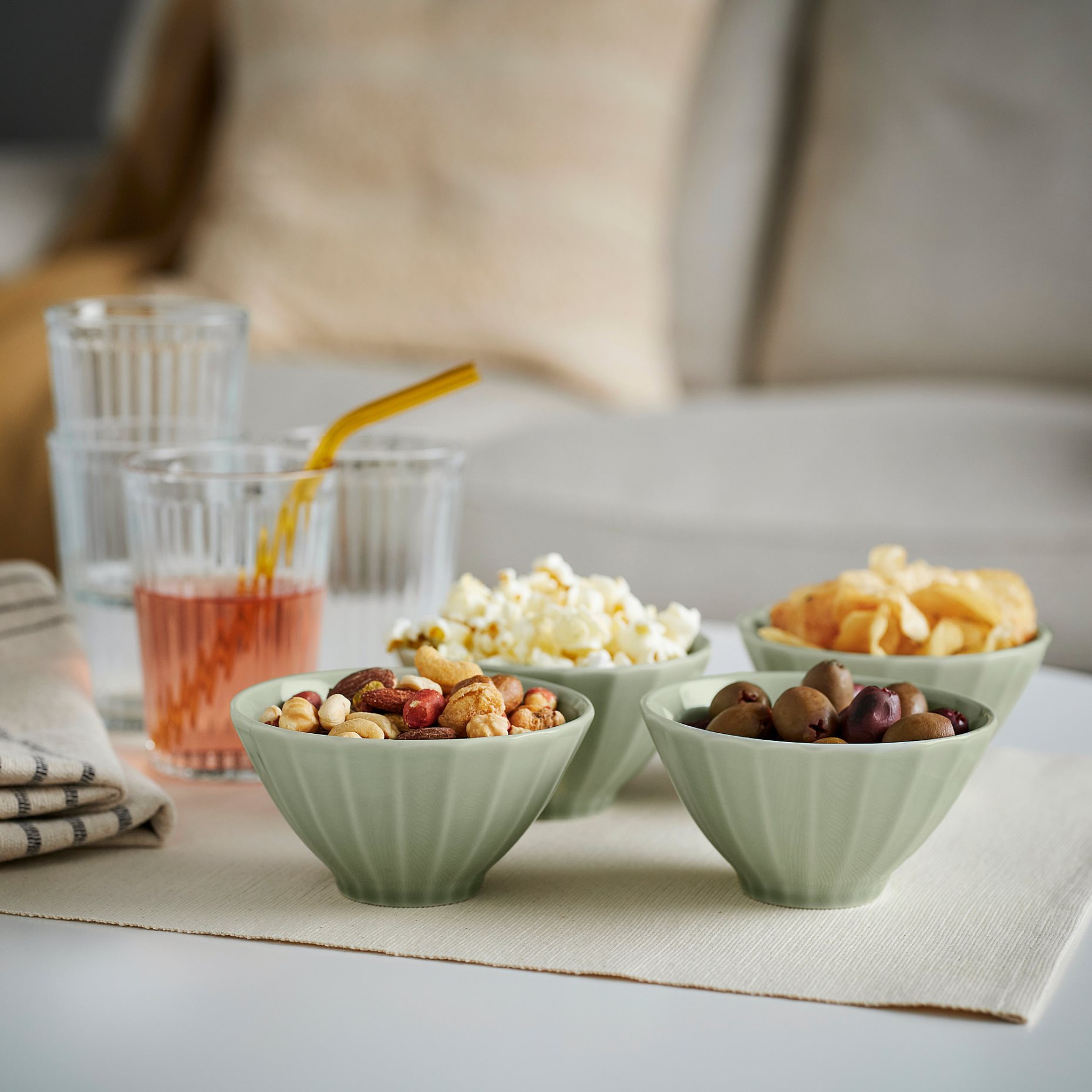 STRIMMIG, bowl stoneware/4 piece, 11 cm, 805.676.64