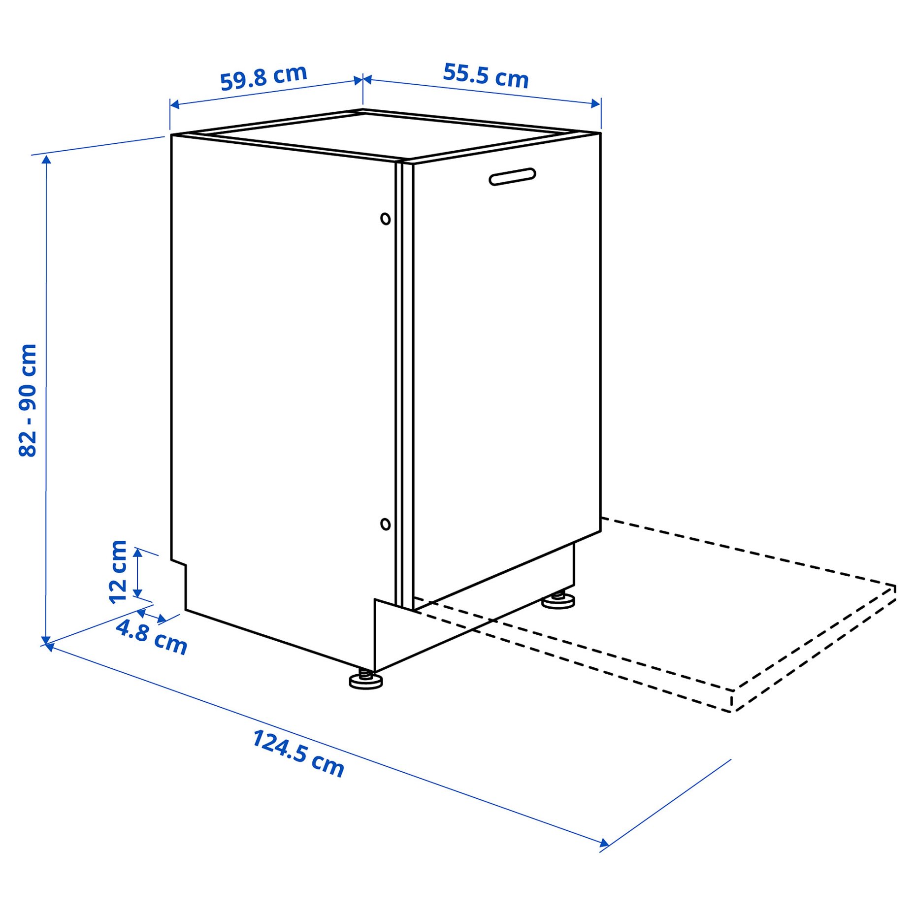 RAGLANDA, integrated dishwasher/IKEA 500, 60 cm, 805.680.36