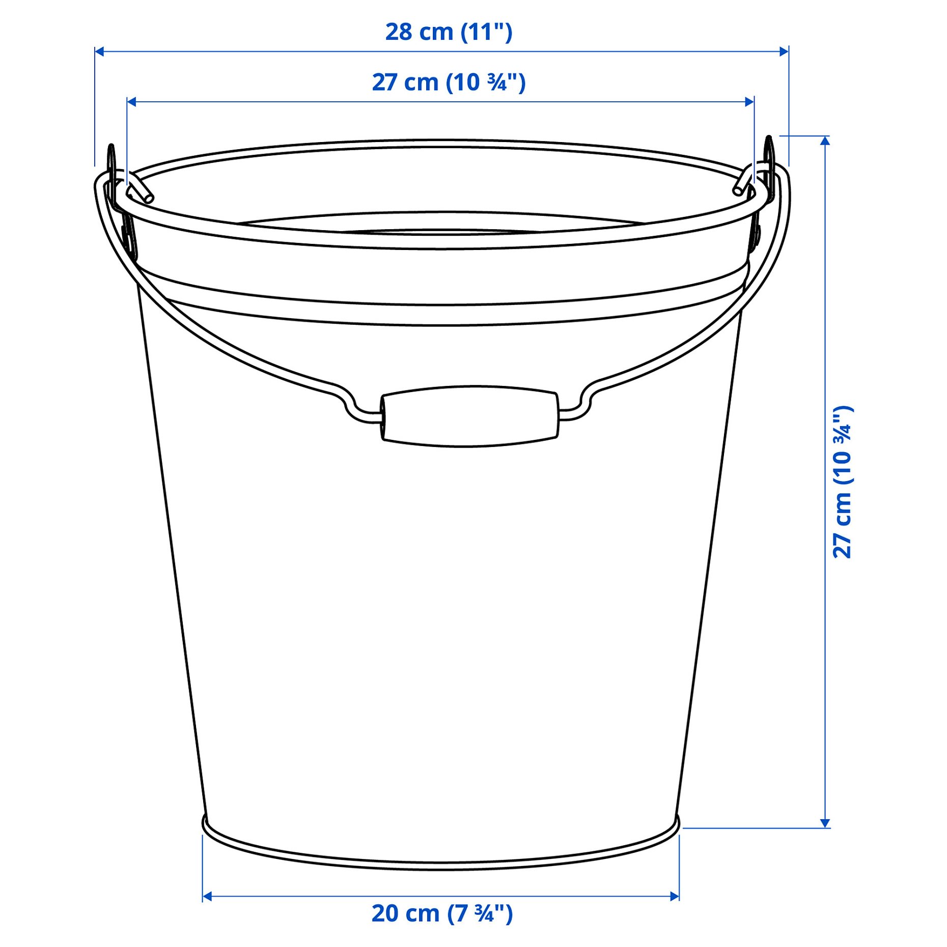 ÅKERBÄR, bucket/plant pot in/outdoor, 10 l, 805.847.91