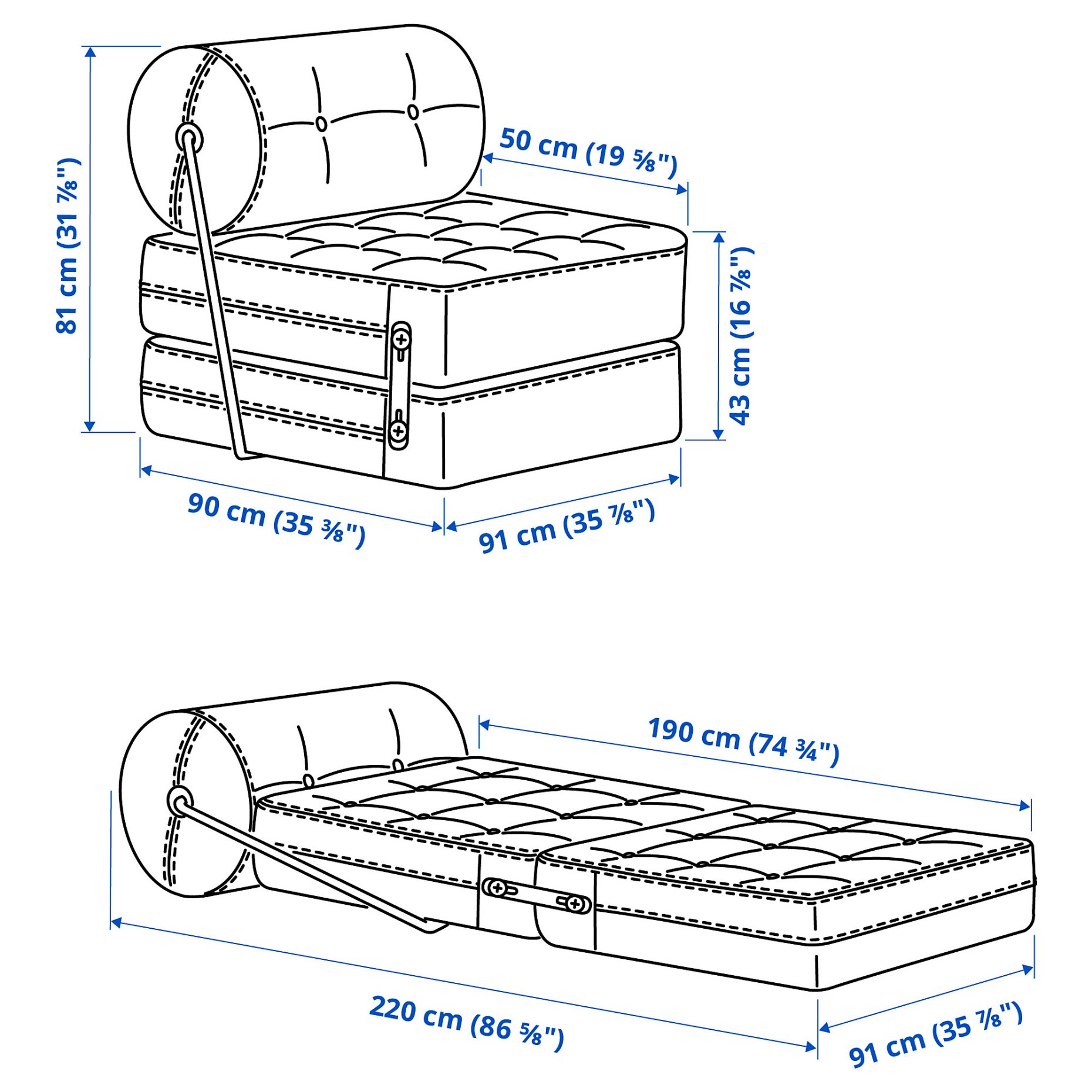 VÅRKUMLA, chair-bed, 805.877.04
