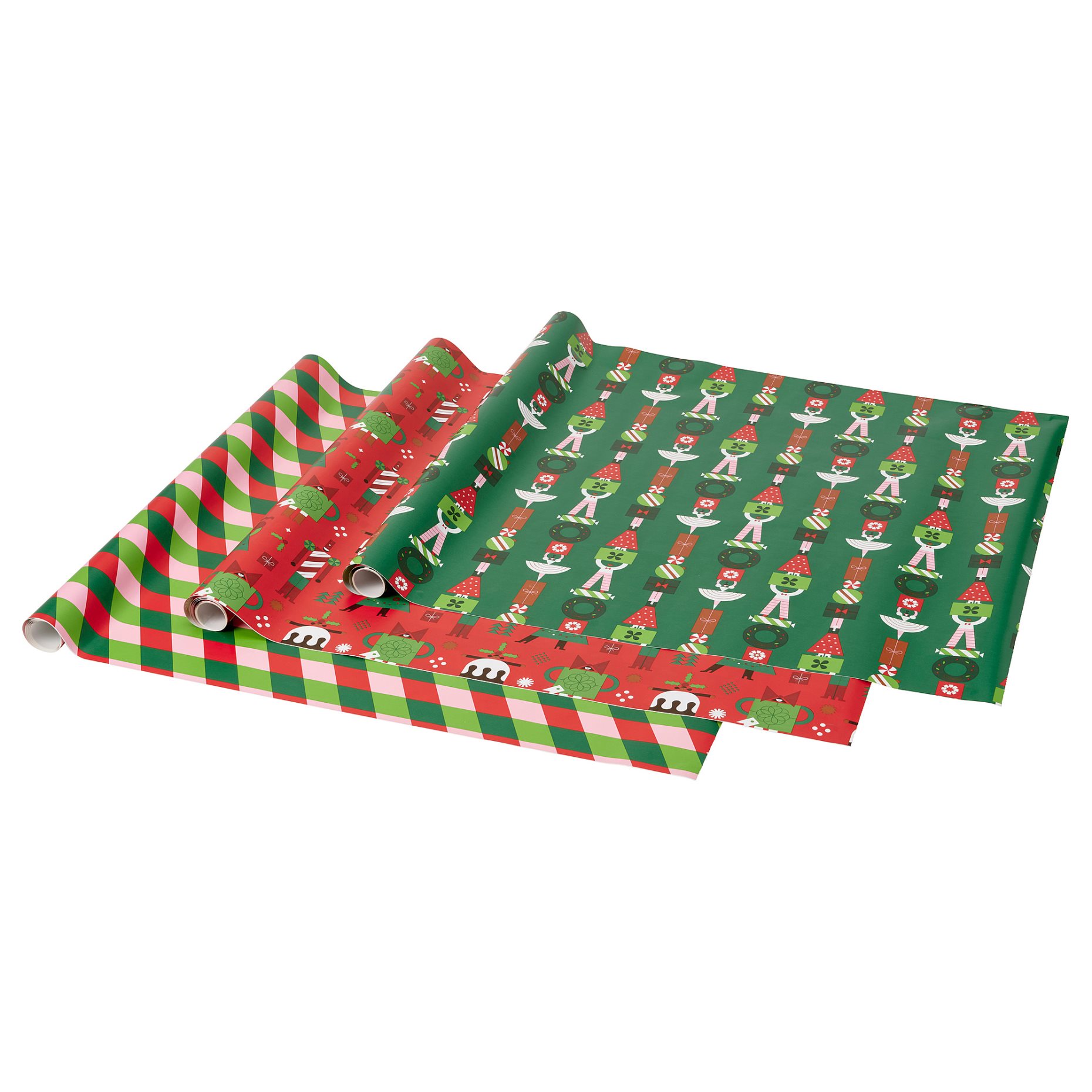 VINTERFINT, gift wrap roll/3 pack, 3x0.7 m/2.10 m², 806.029.74