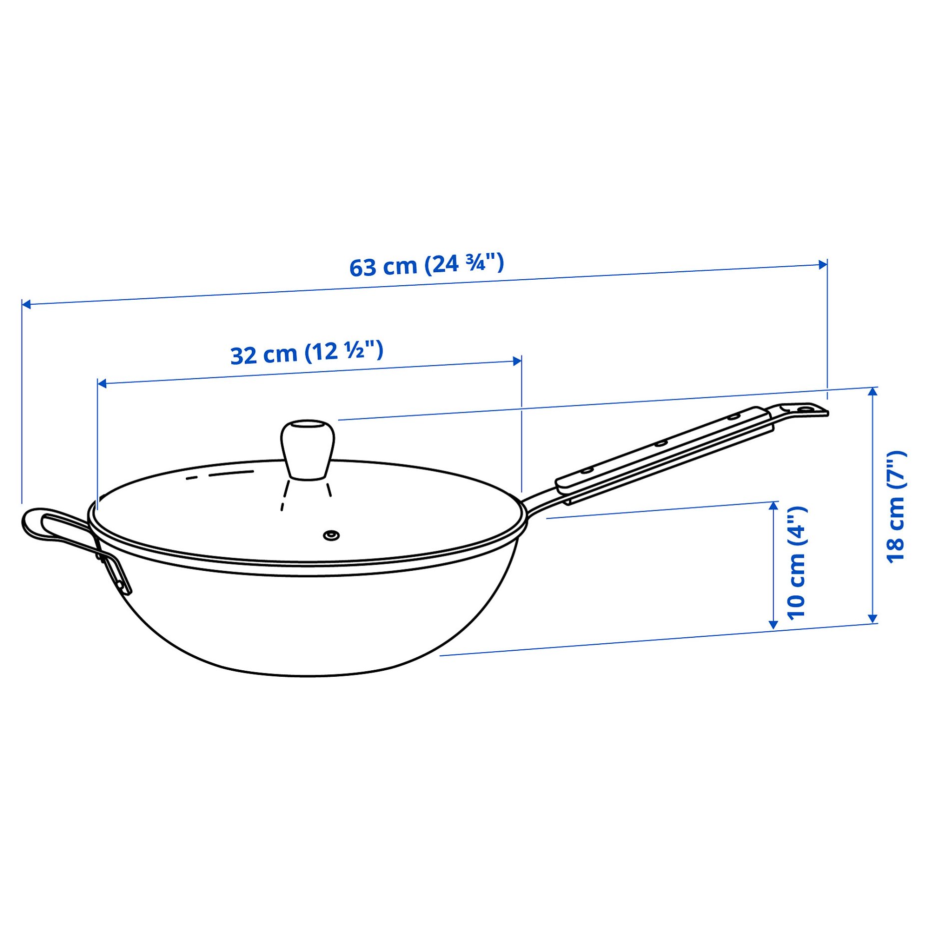 VARDAGEN, wok with lid, 32 cm, 806.048.45