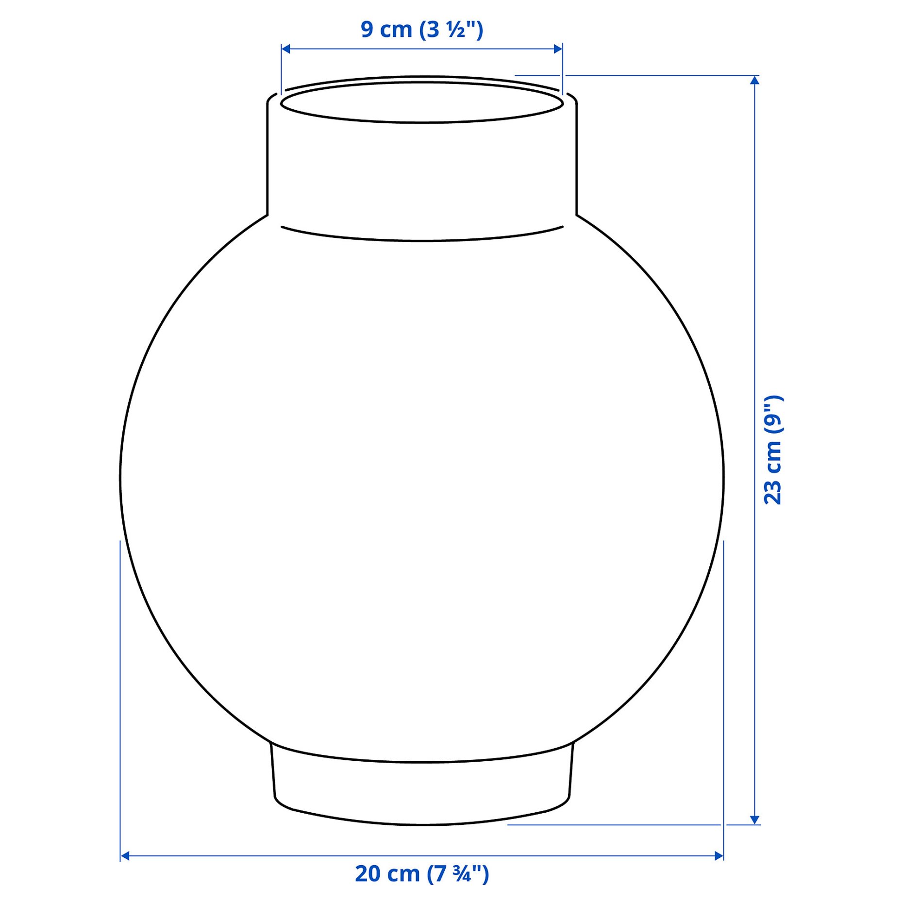 GLANSGRAN, vase, 23 cm, 806.073.06