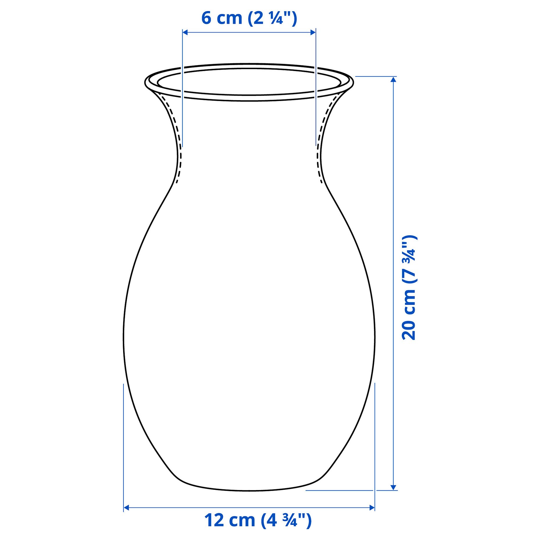 BERGKÖRSBÄR, βάζο, 20 cm, 806.110.49