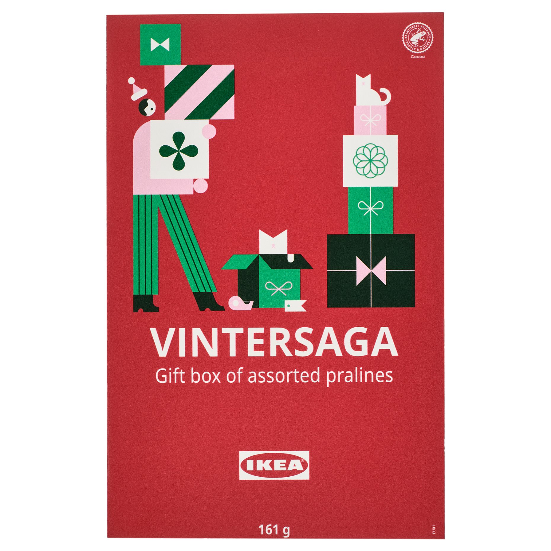 VINTERSAGA, gift box assorted pralines RAC, 161 g, 806.181.35