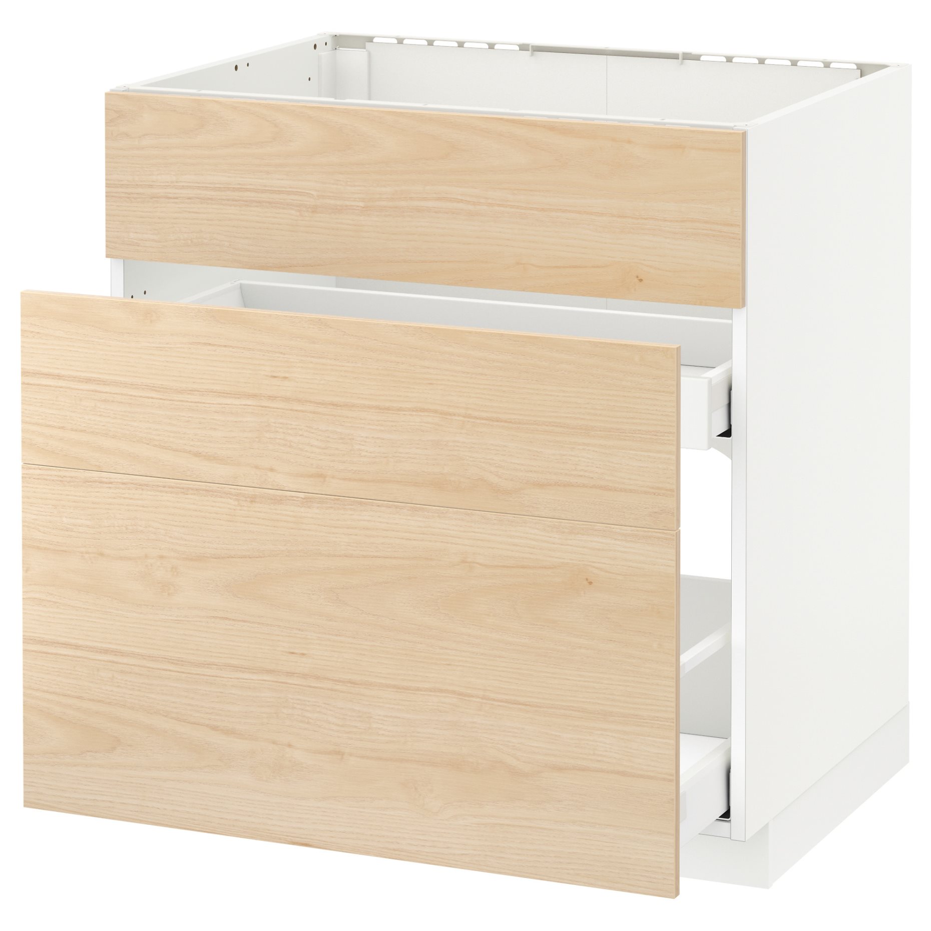 METOD/MAXIMERA, base cabinet for sink+3 fronts/2 drawers, 892.161.05