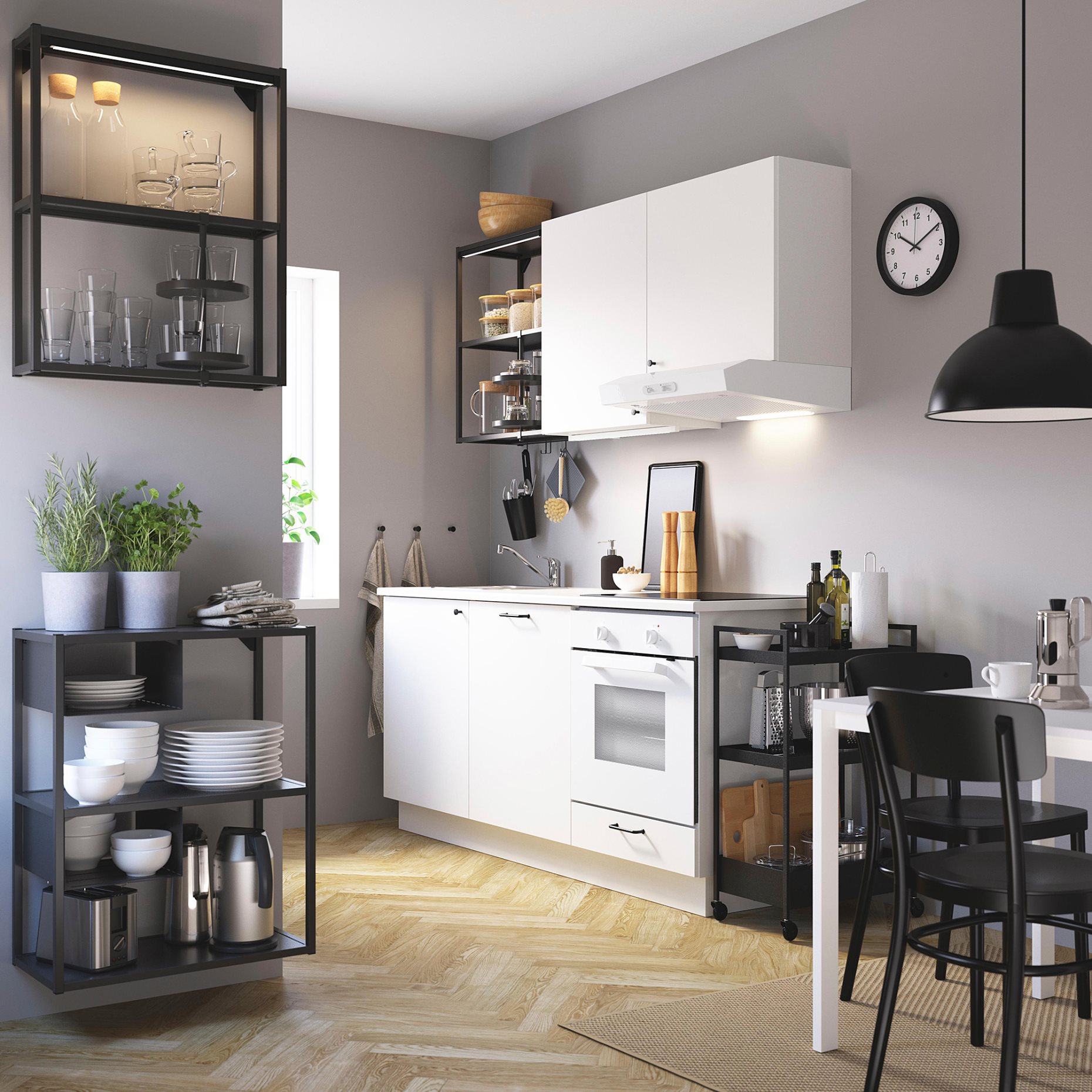 ENHET, wall/floor storage combination, 893.315.77