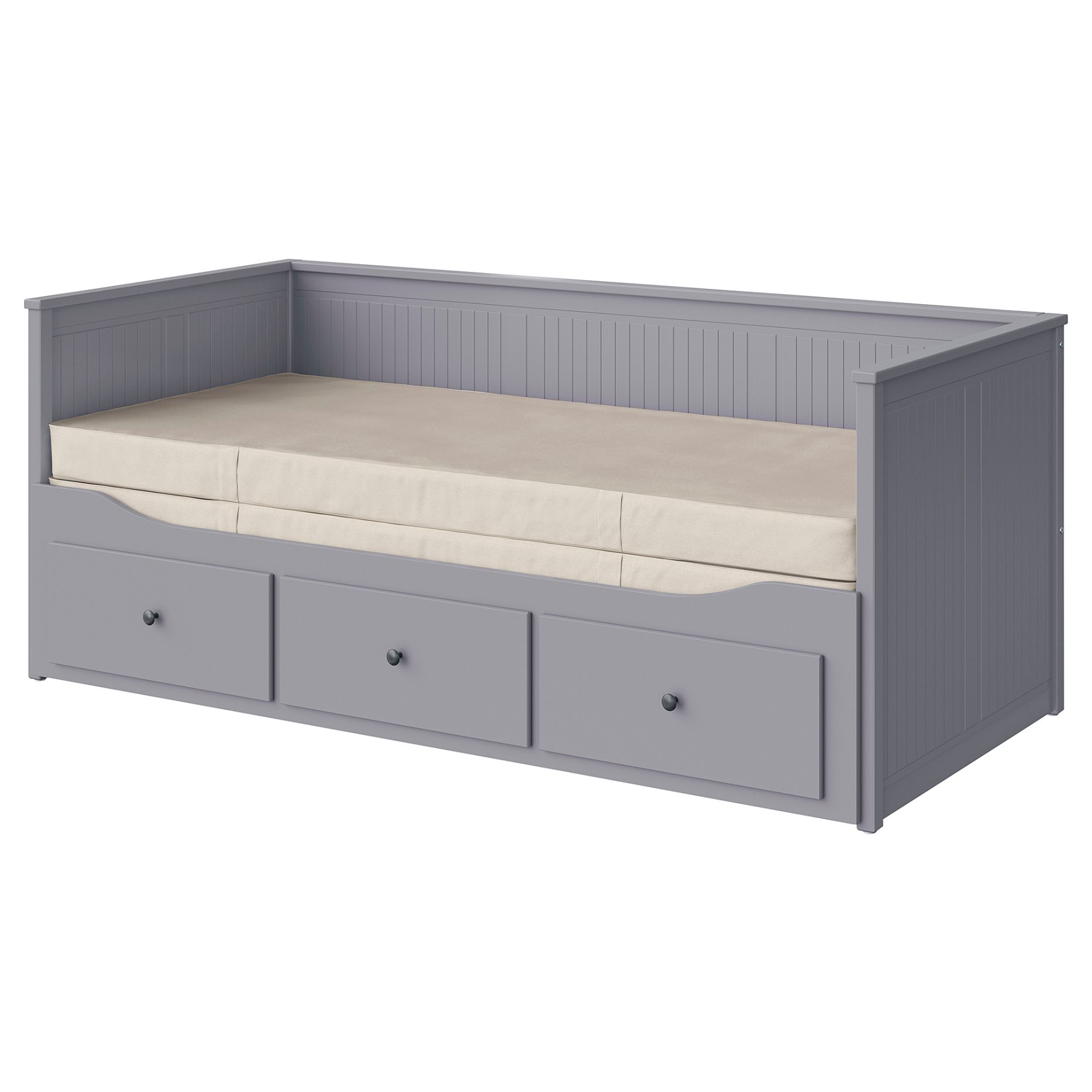 HEMNES, κρεβάτι επισκέπτη day bed 3 συρτάρια/2 στρώματα, 80x200 cm, 893.909.63