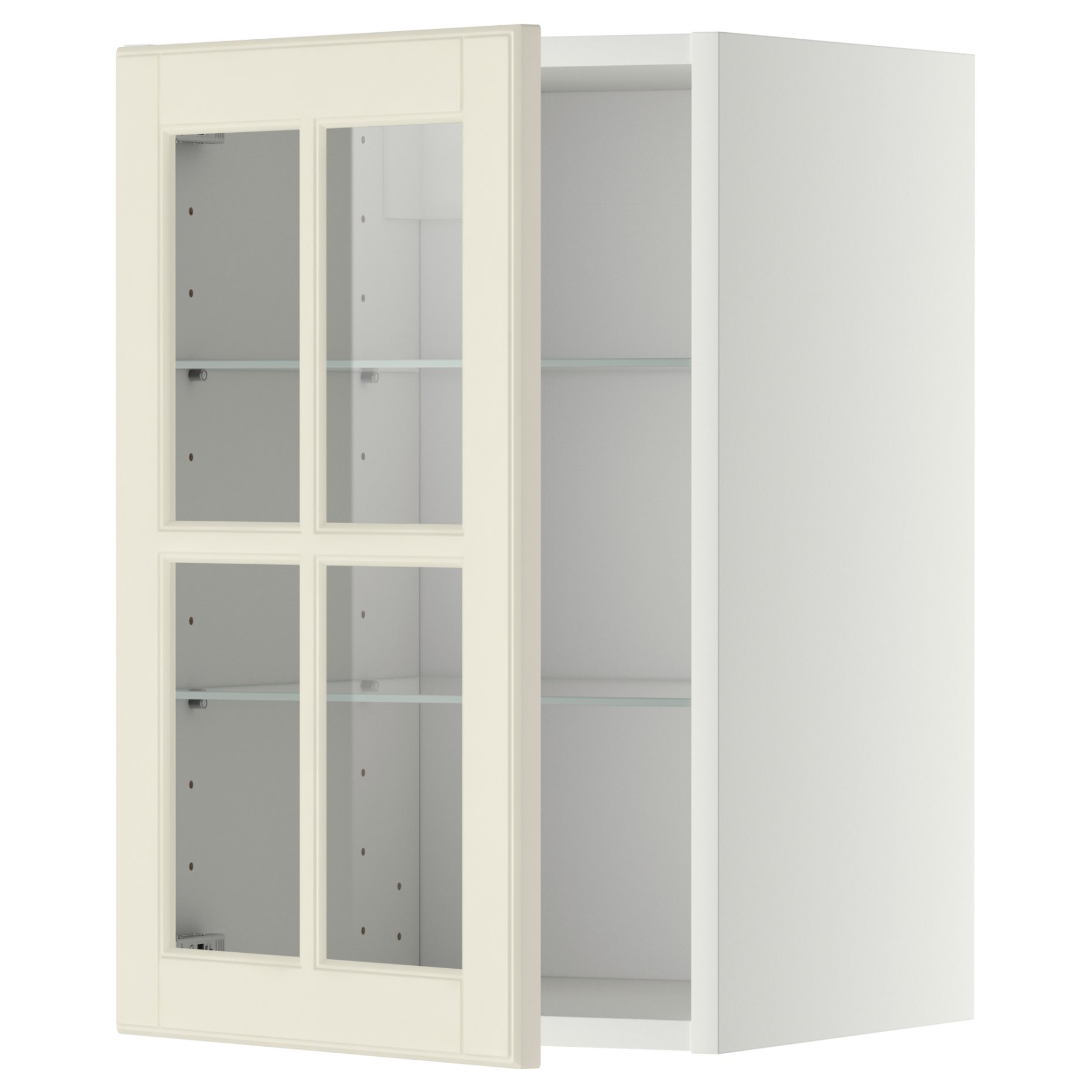 METOD, ντουλάπι τοίχου με ράφια/γυάλινη πόρτα, 40x60 cm, 893.949.75