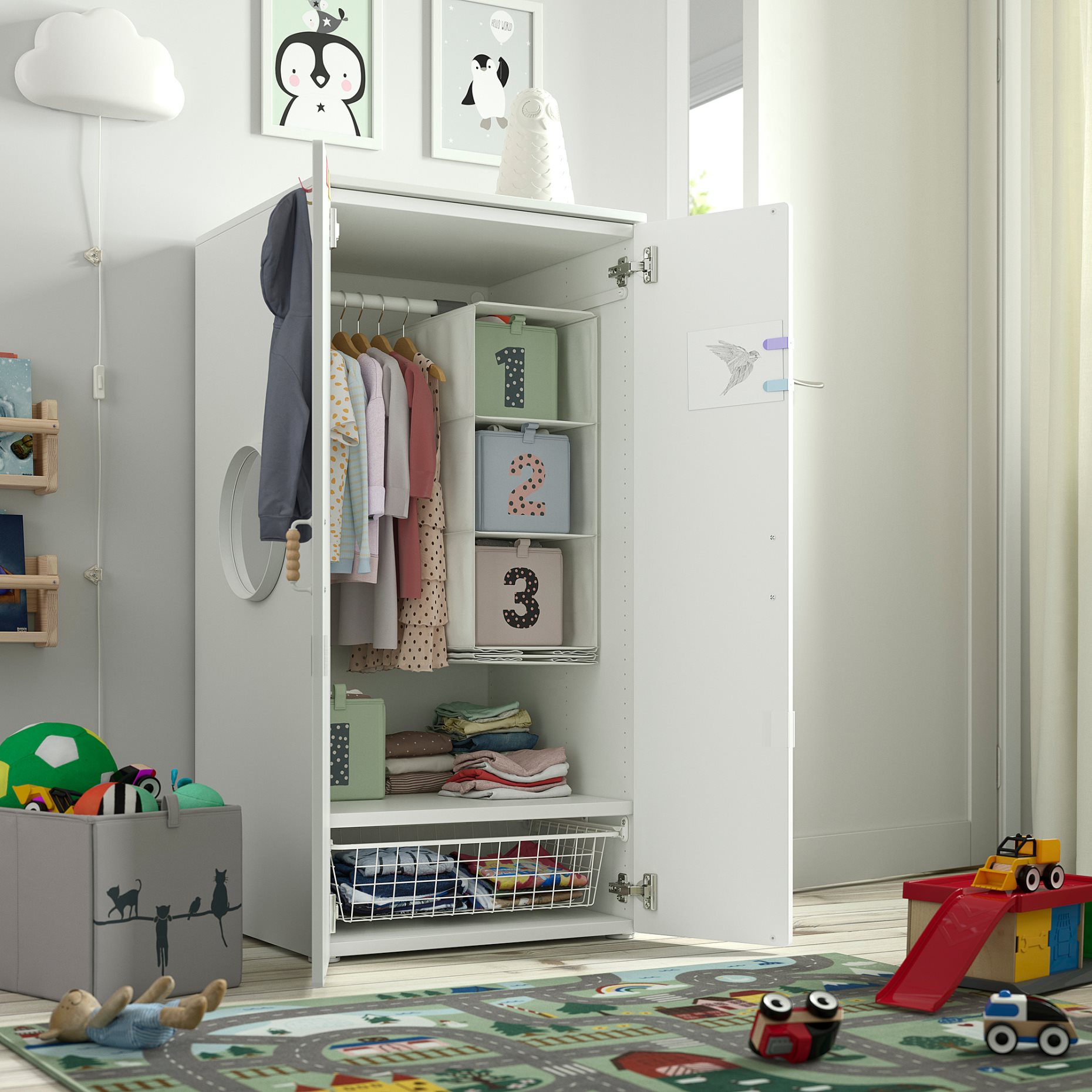 SMASTAD/PLATSA, ντουλάπα, 60x57x123 cm, 894.282.73