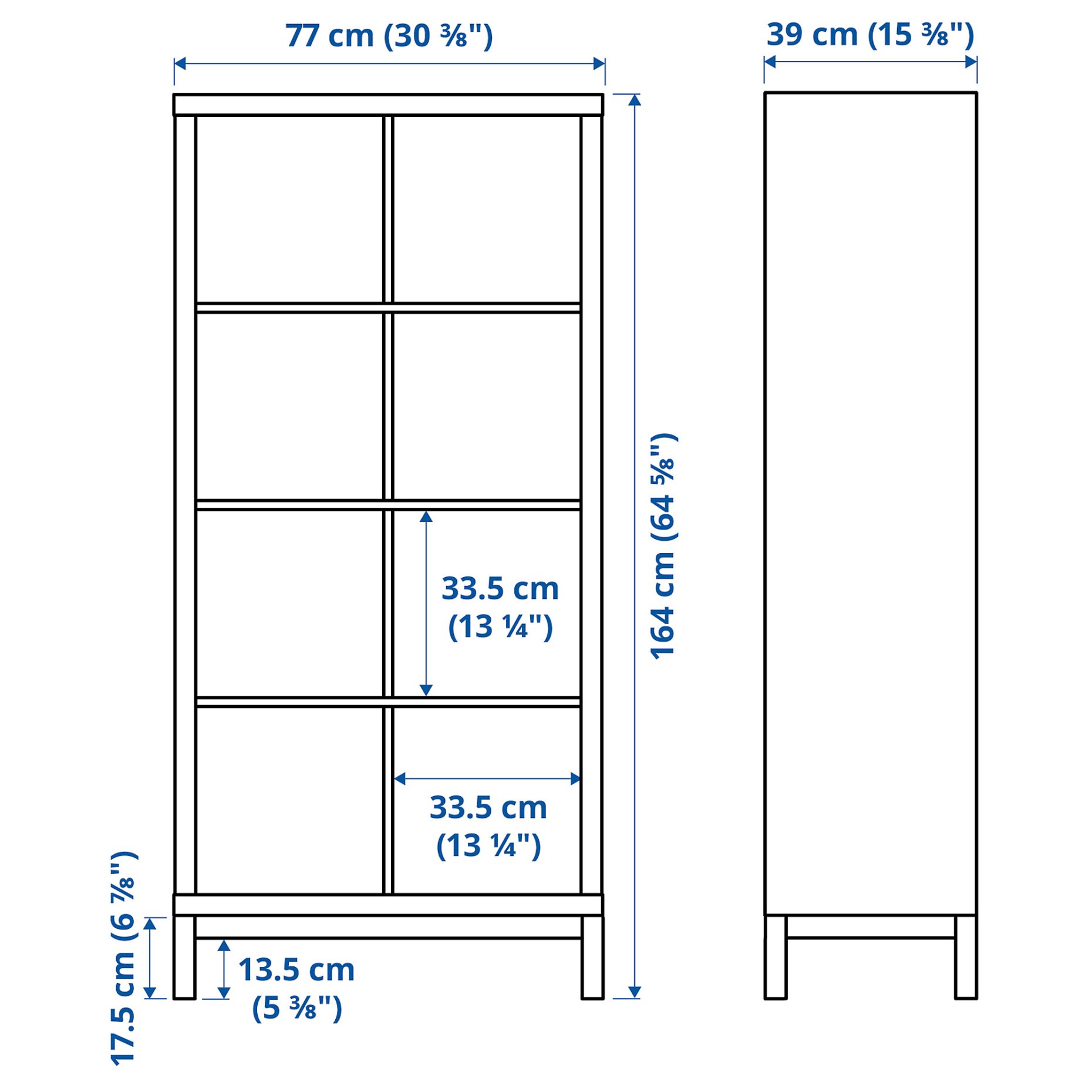 KALLAX, shelving unit with underframe, 77x164 cm, 894.426.55