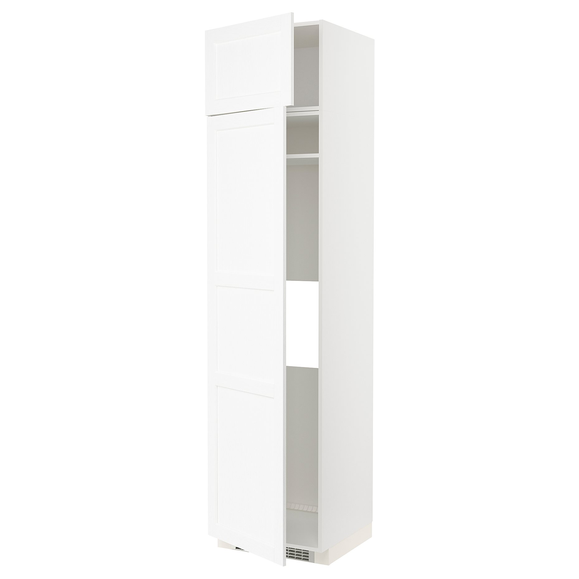 METOD, ψηλό ντουλάπι για ψυγείο ή καταψύκτη με 2 συρτάρια, 60x60x240 cm, 894.735.38