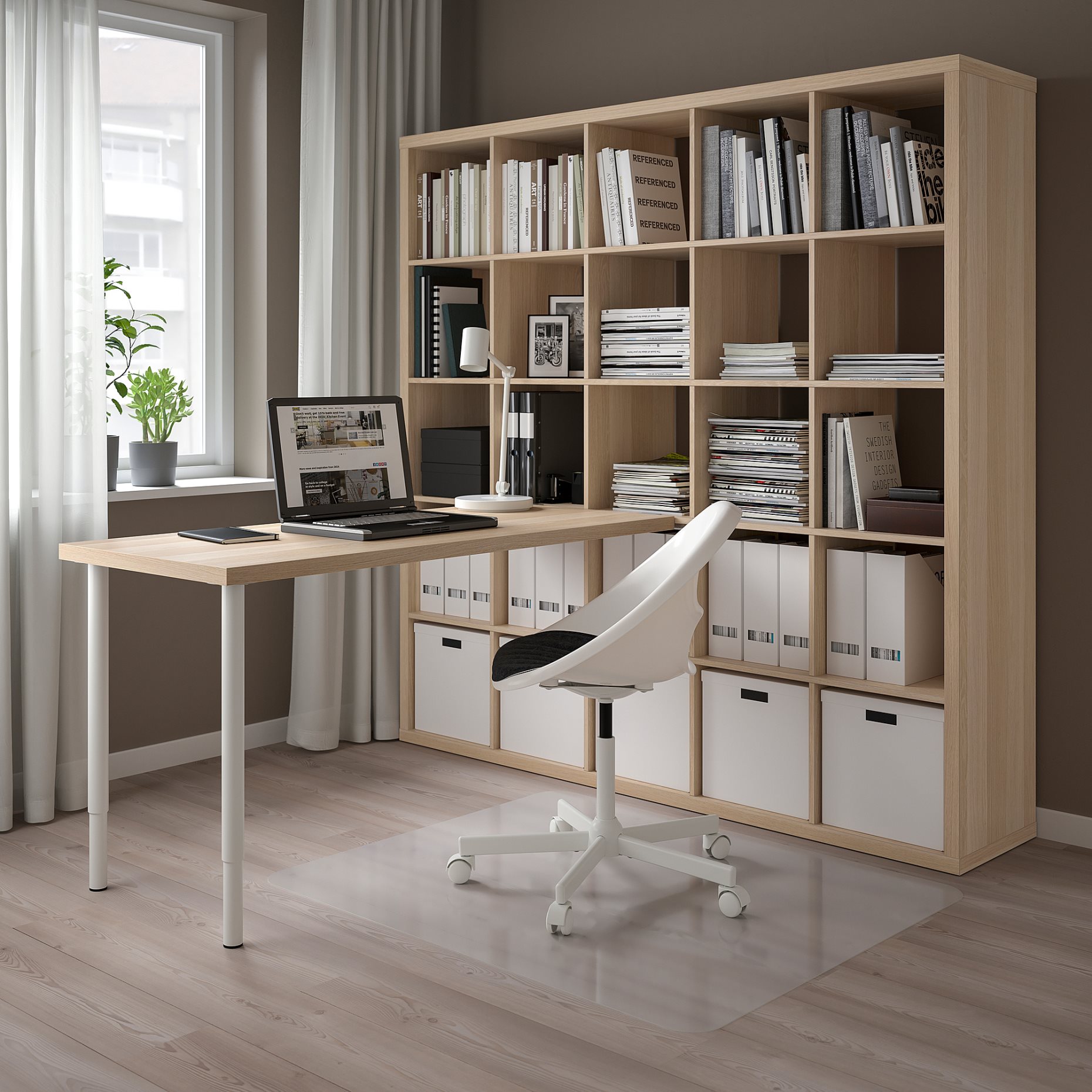KALLAX/LAGKAPTEN, desk combination, 182x179x182 cm, 894.816.61