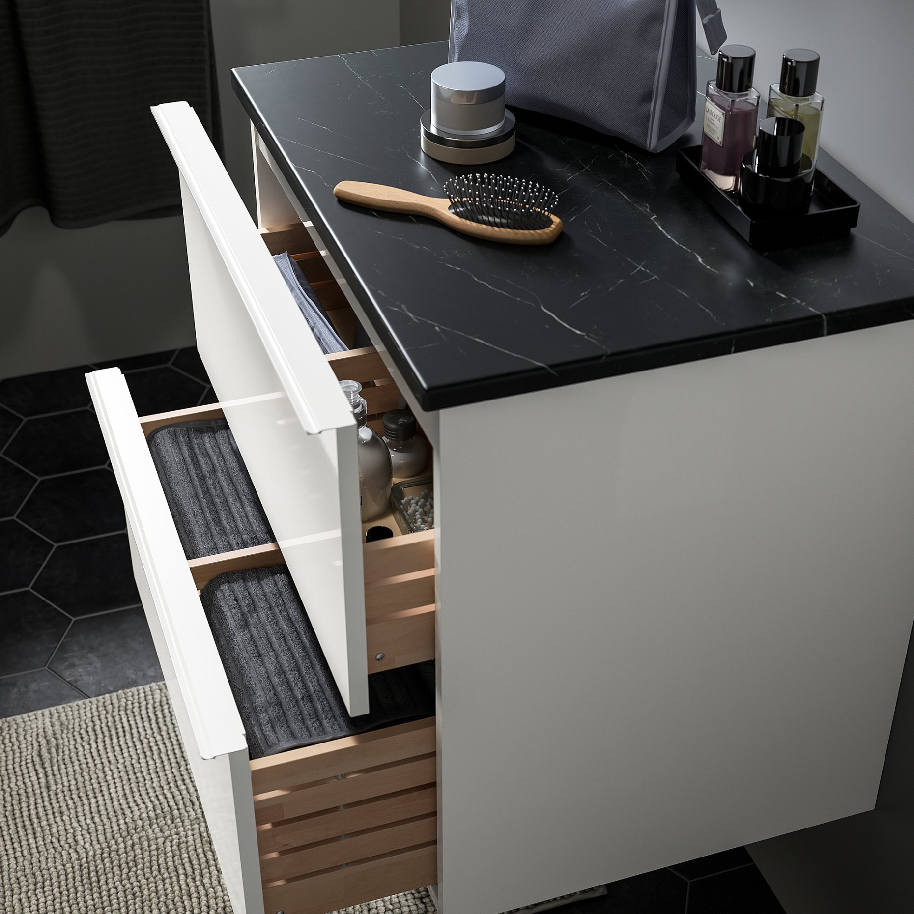 GODMORGON/TOLKEN, wash-stand with 2 drawers, 62x49x60 cm, 894.825.28