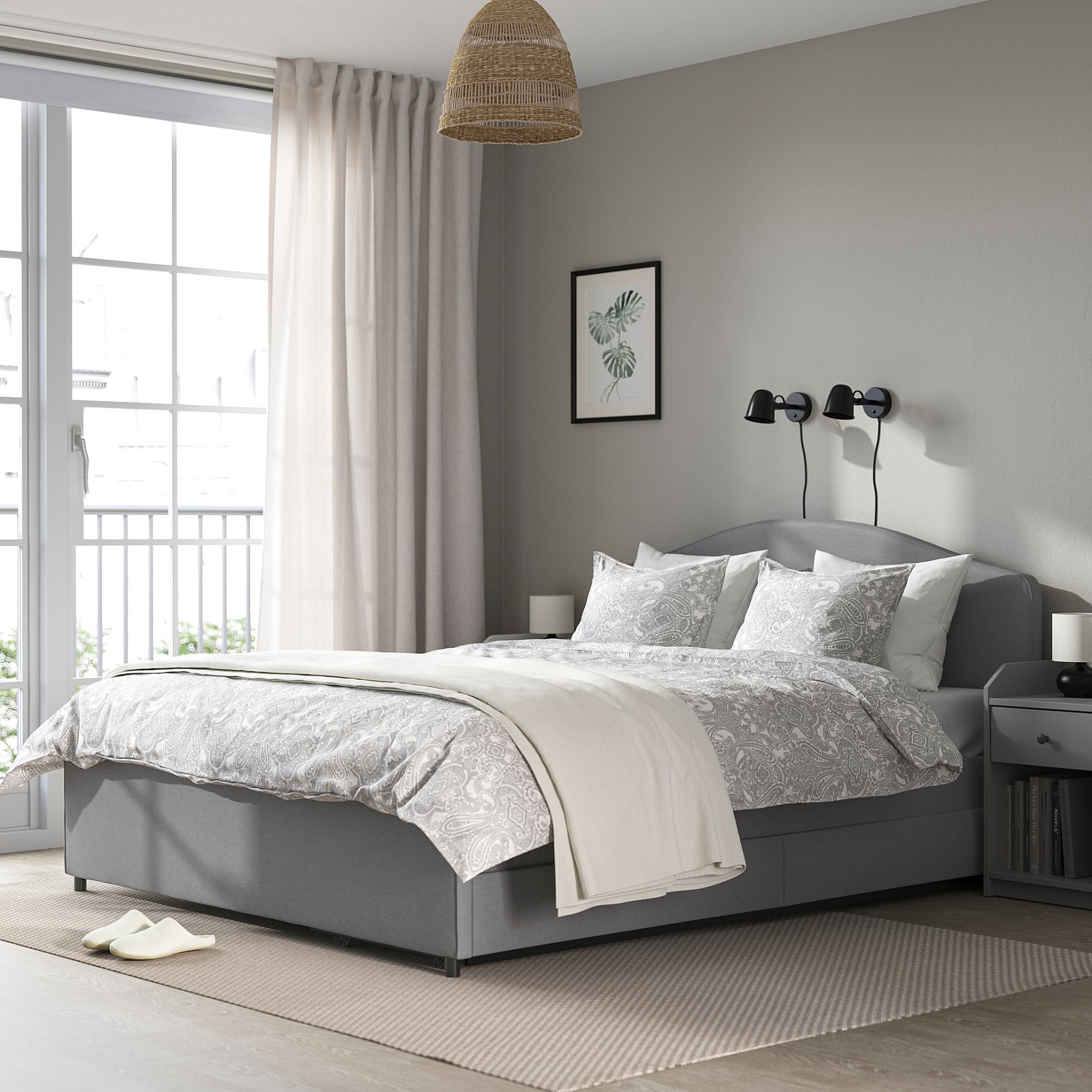 HAUGA, bedroom furniture/set of 3, 160x200 cm, 894.845.08