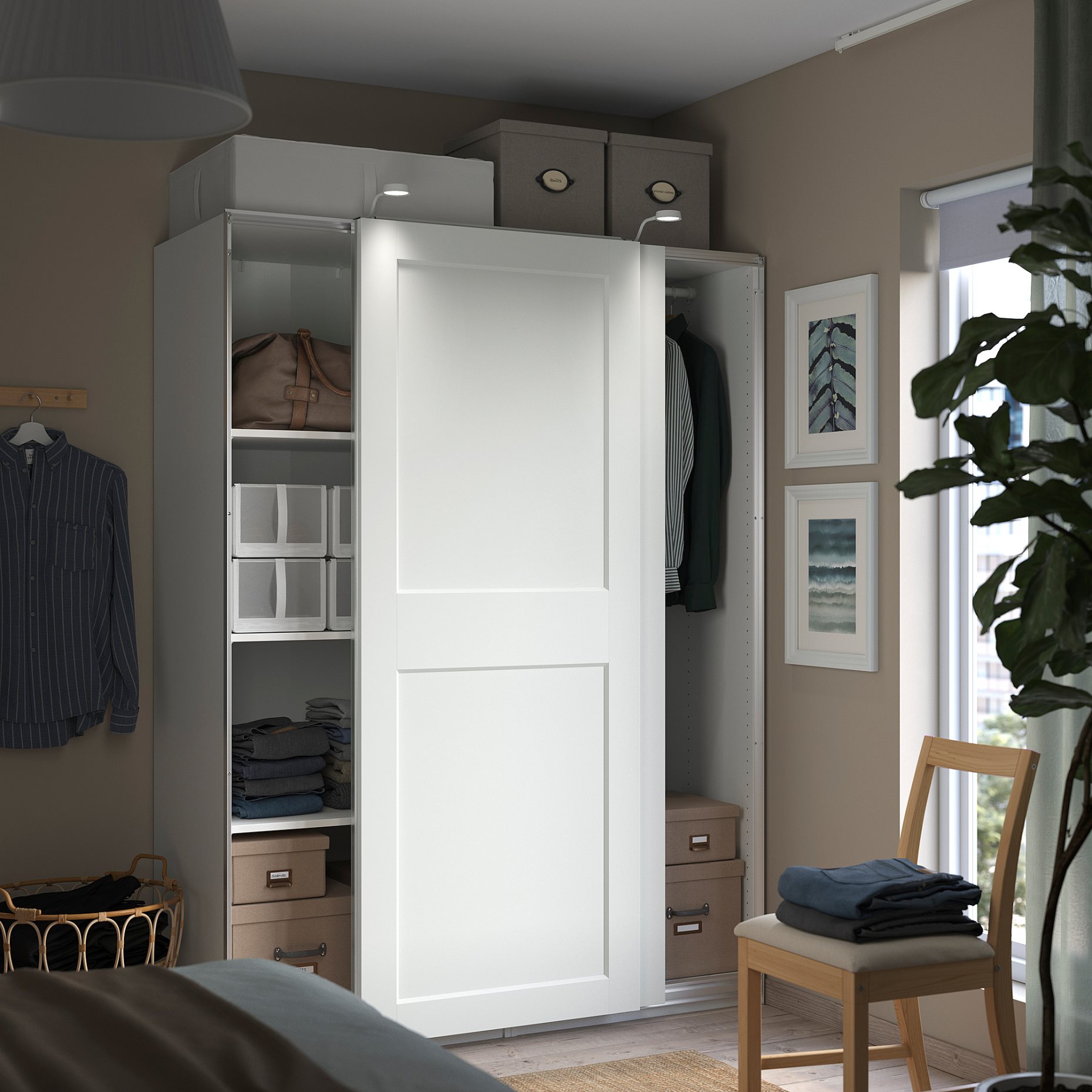 PAX/GRIMO, wardrobe combination, 150x60x201 cm, 895.027.91