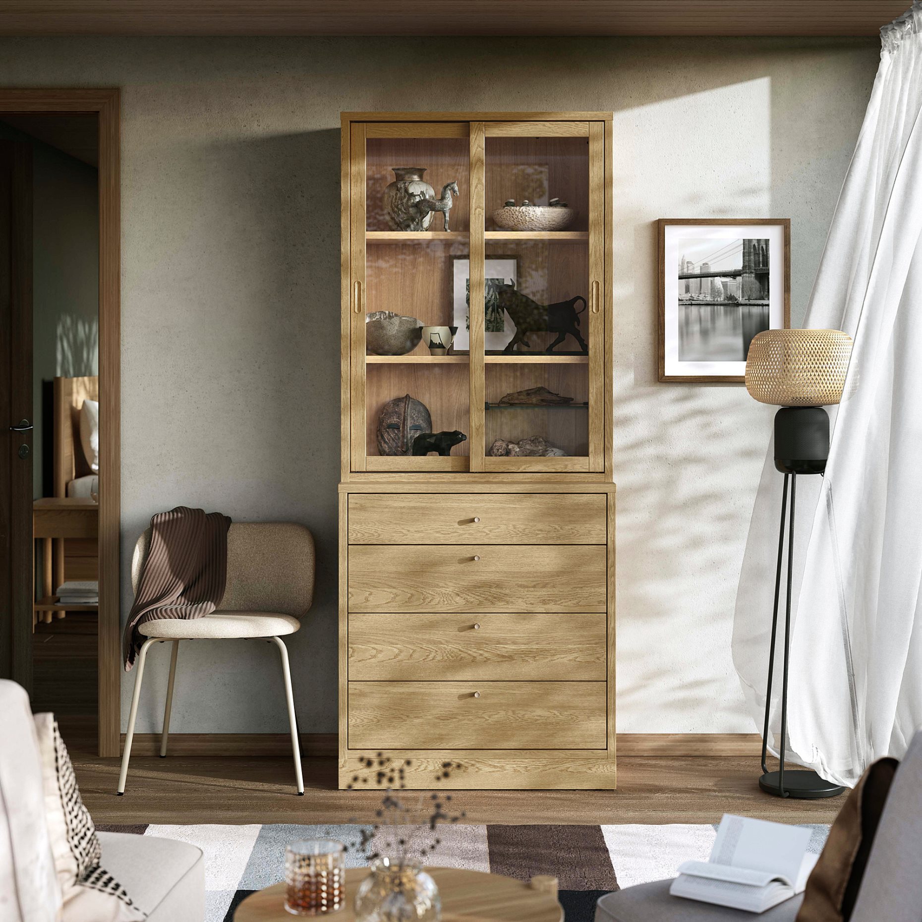 storage combination with drawers, 82x47x210 cm, 895.478.79