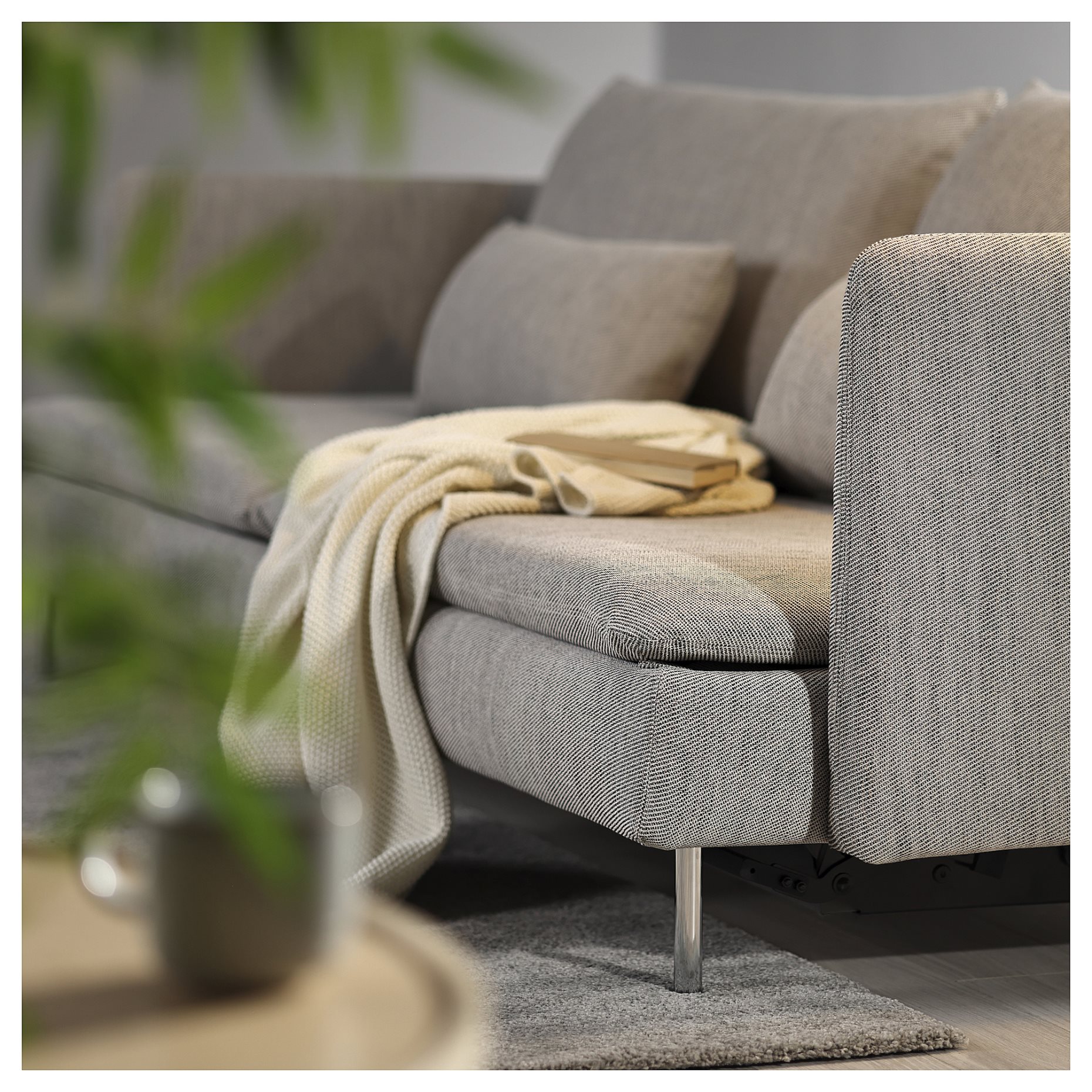 SÖDERHAMN, 3-seat sofa-bed with armrests, 895.800.67