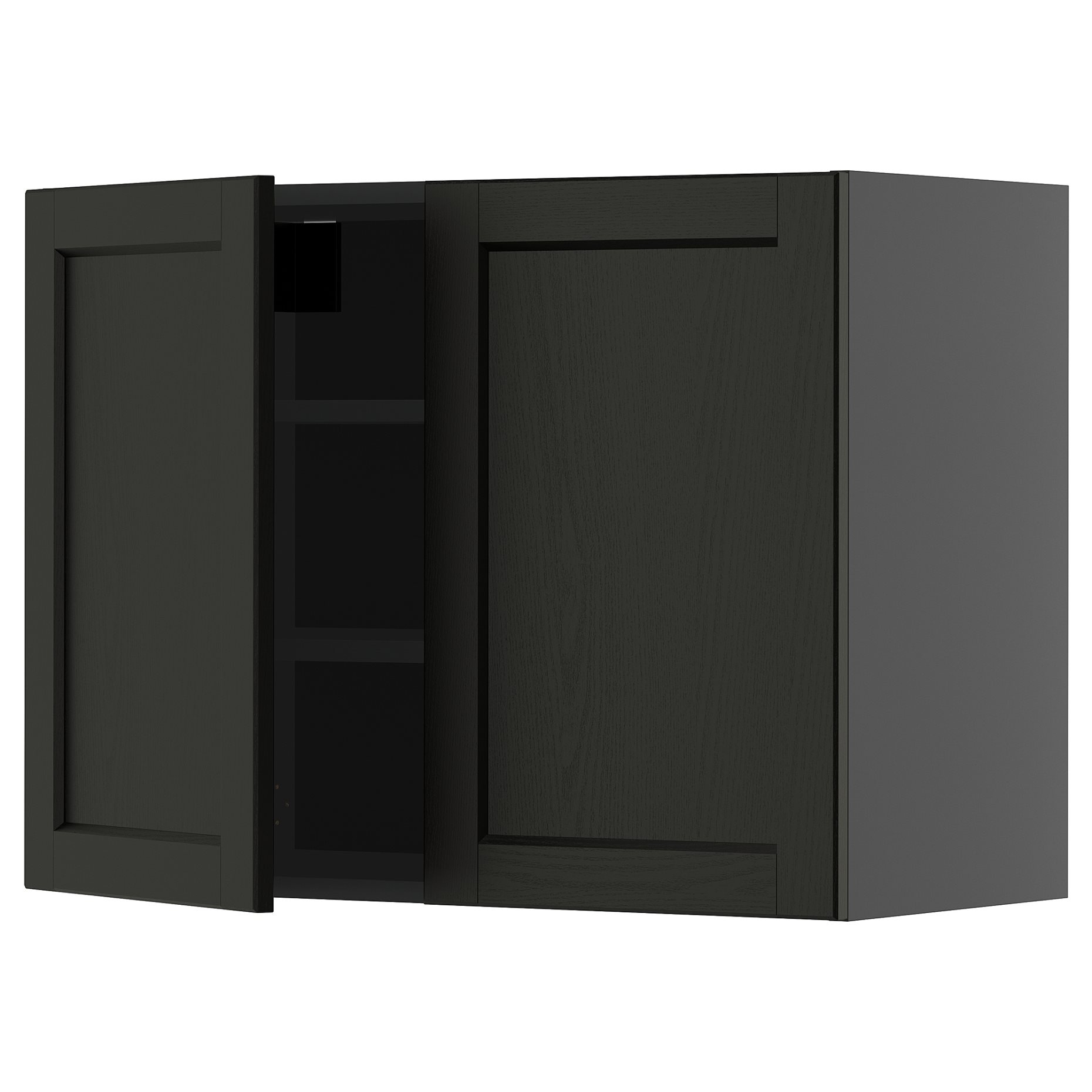 METOD, wall cabinet with shelves/2 doors, 80x60 cm, 895.871.01