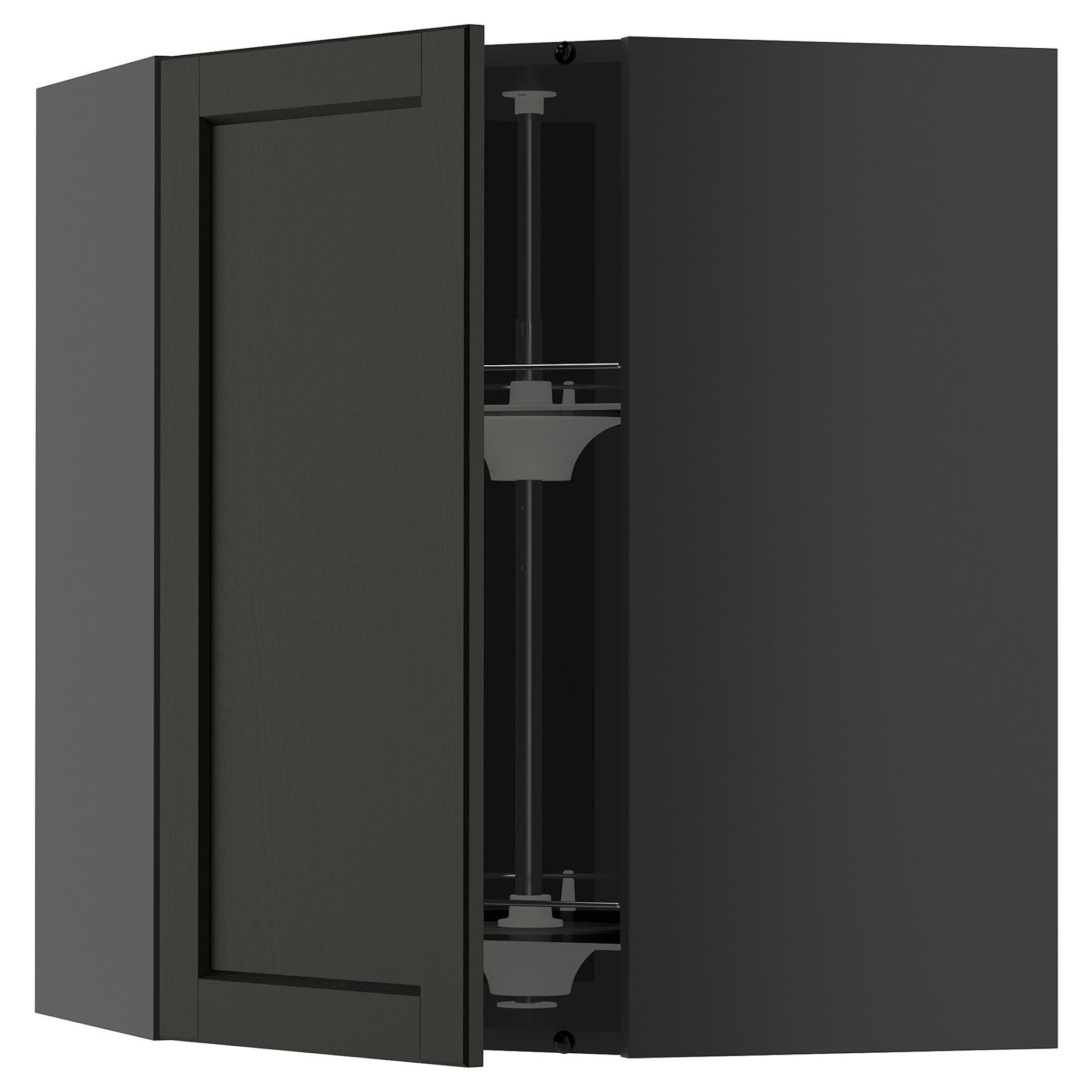 METOD, corner wall cabinet with carousel, 68x80 cm, 895.874.17