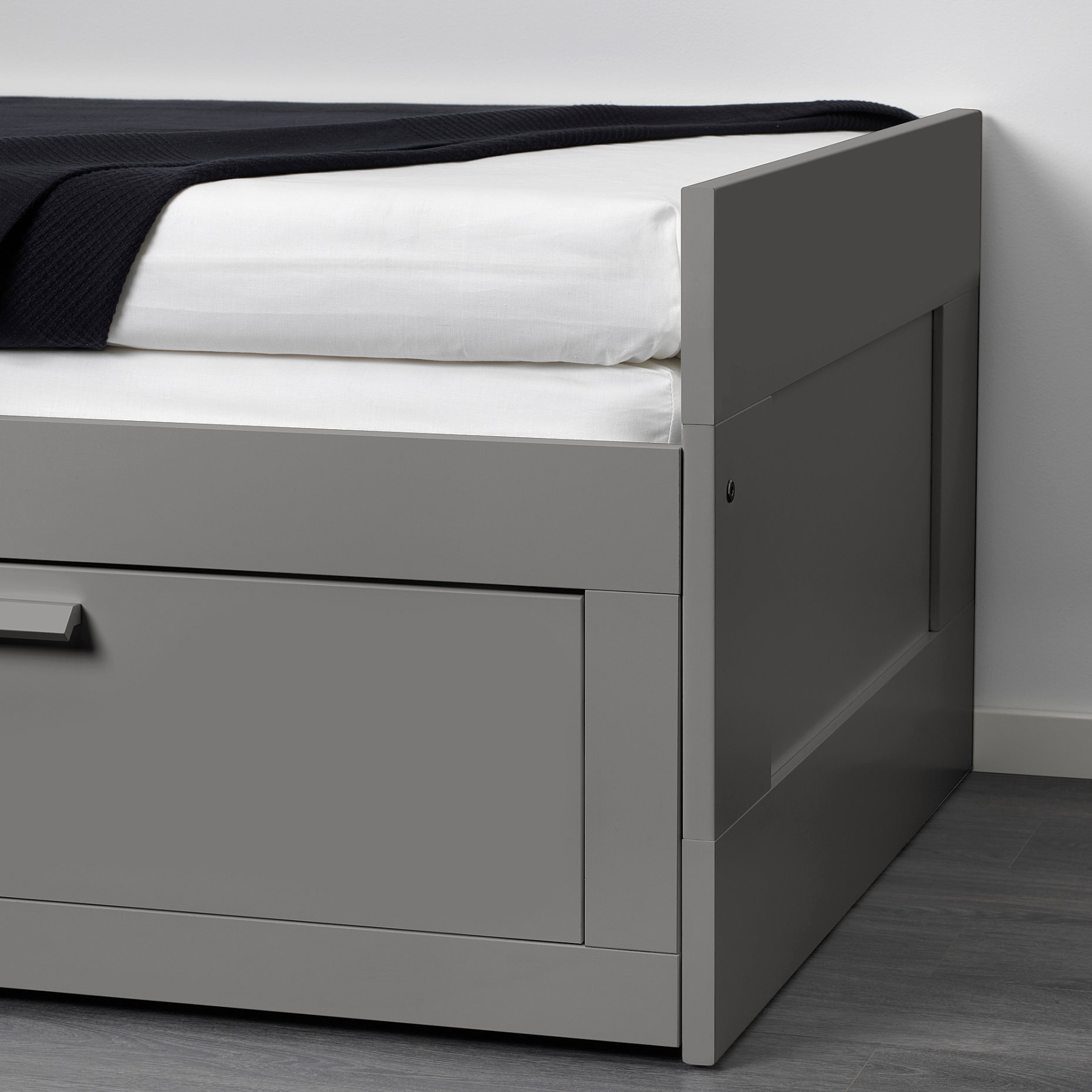 BRIMNES, day-bed with 2 drawers/2 mattresses, 80x200 cm, 895.900.14