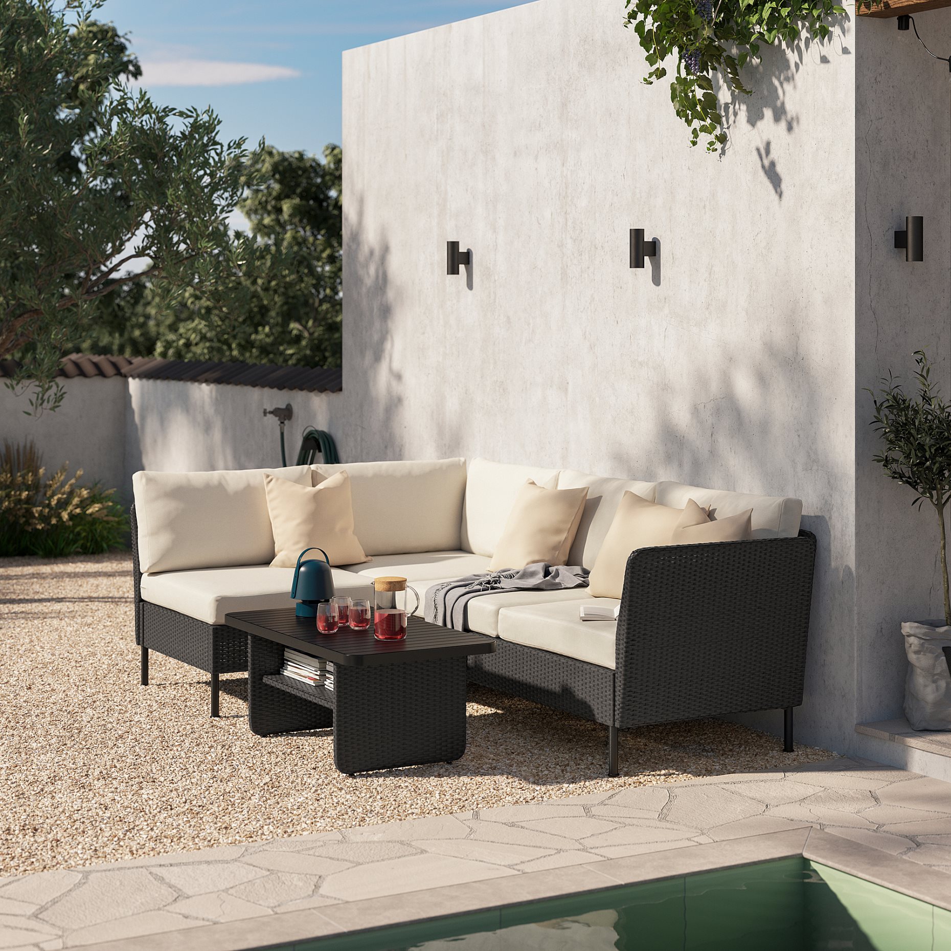VITTSKÄR, 3-seat modular corner sofa, οutdoor, 895.911.60