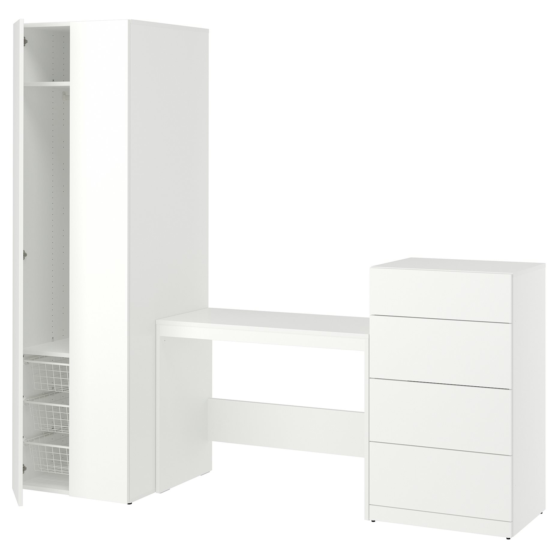 LASTARE, storage combination with table, 220x62x200 cm, 896.038.89
