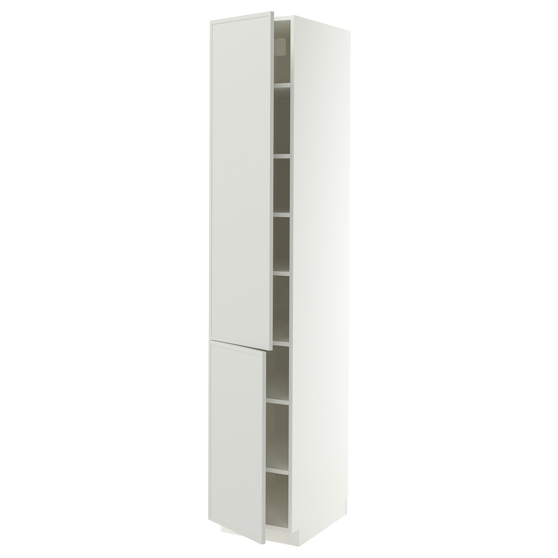 METOD, high cabinet with shelves/2 doors, 40x60x220 cm, 896.042.66