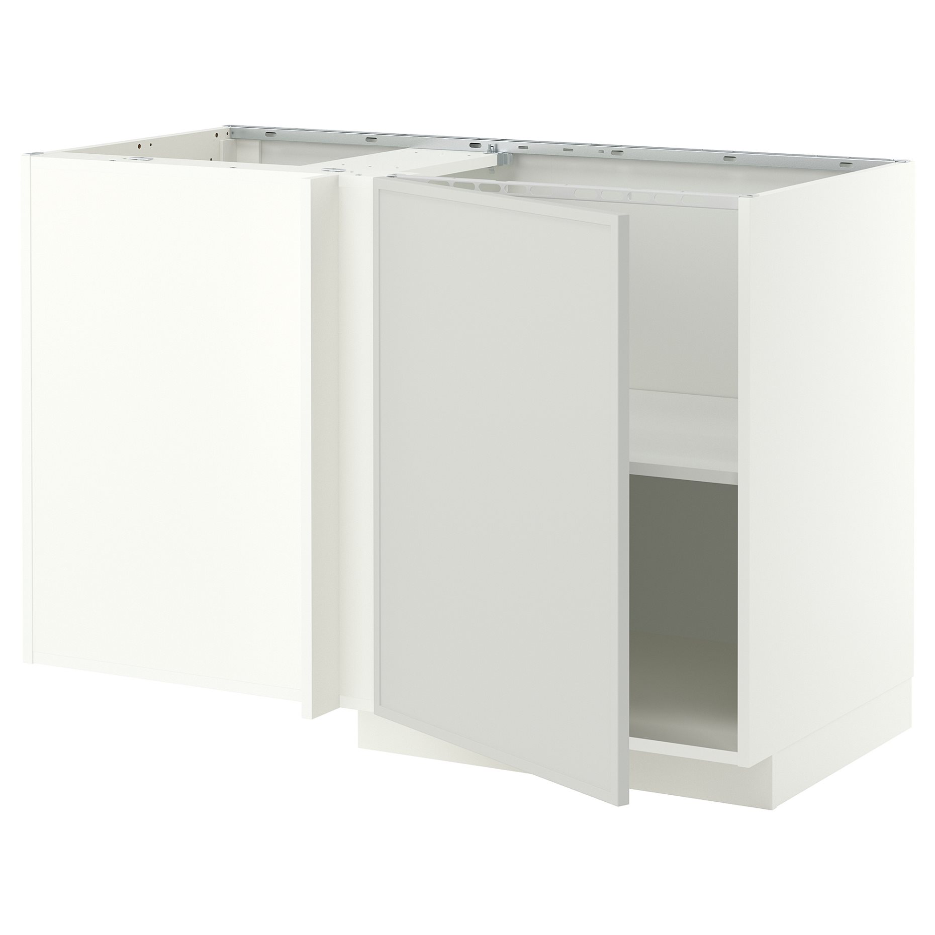 METOD, corner base cabinet with shelf, 128x68 cm, 896.064.30