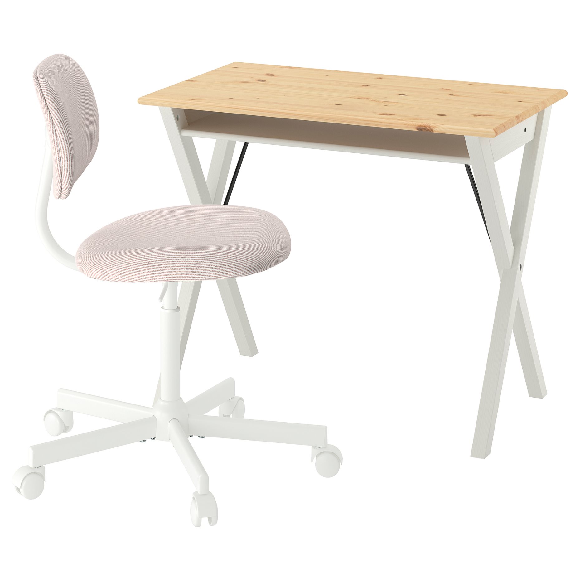 BOLLPOJKE/BLECK, γραφείο και καρέκλα, 896.221.33