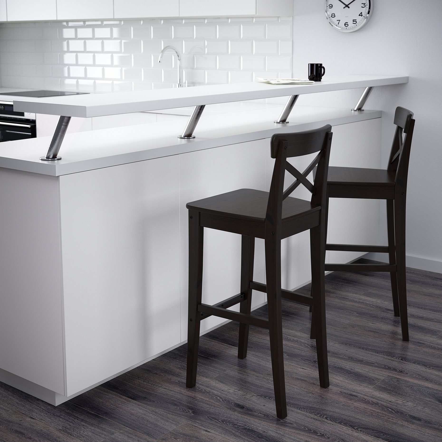 INGOLF, σκαμπό μπαρ με πλάτη, 902.485.15