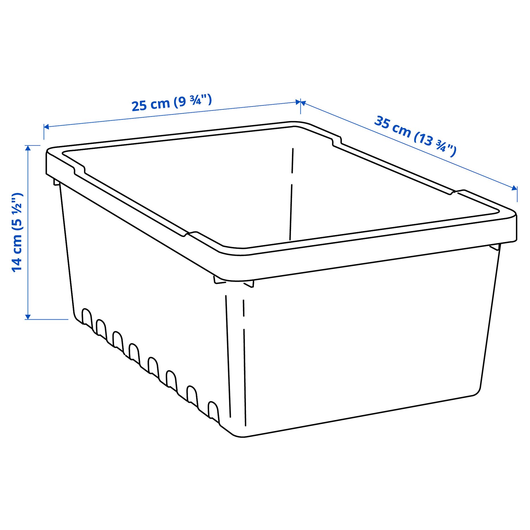 UPPSNOFSAD, storage box, 35x25x14 cm/9 l, 904.407.64