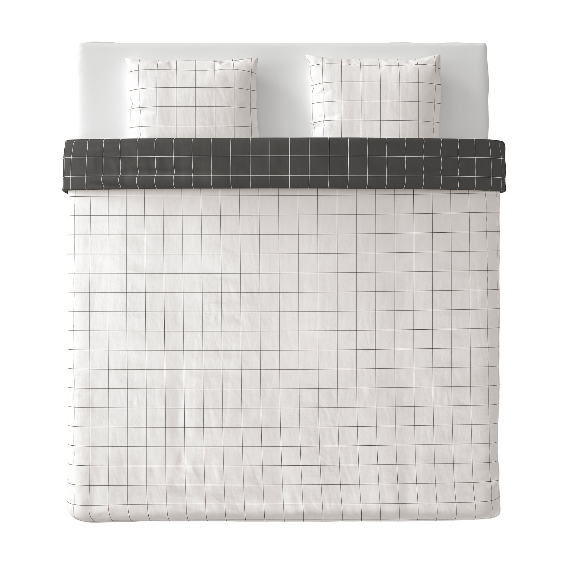 VITKLÖVER, quilt cover and 2 pillowcases, 240x220/50x60 cm, 904.906.50
