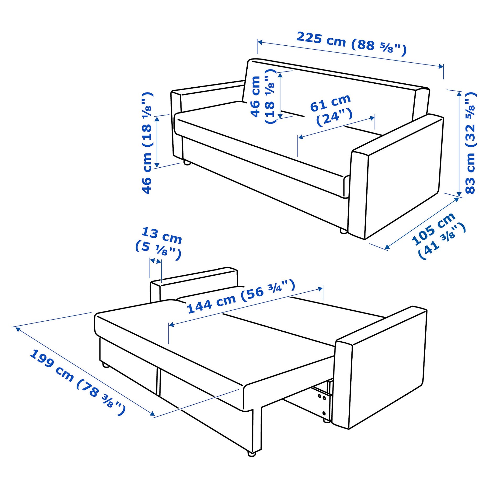 FRIHETEN, 3-seat sofa-bed, 905.512.24