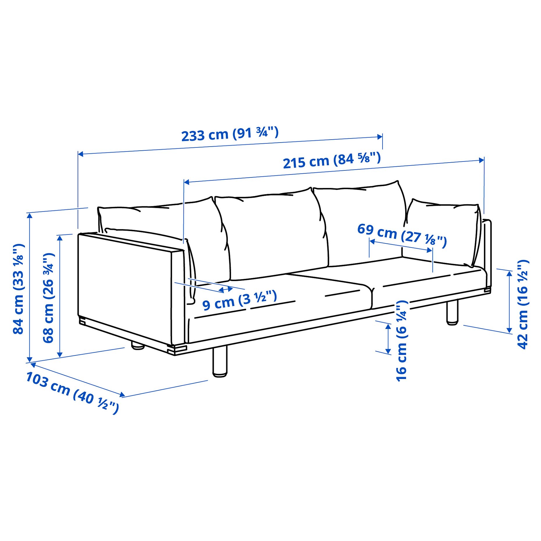 STOCKHOLM 2025, τριθέσιος καναπές, 905.860.92